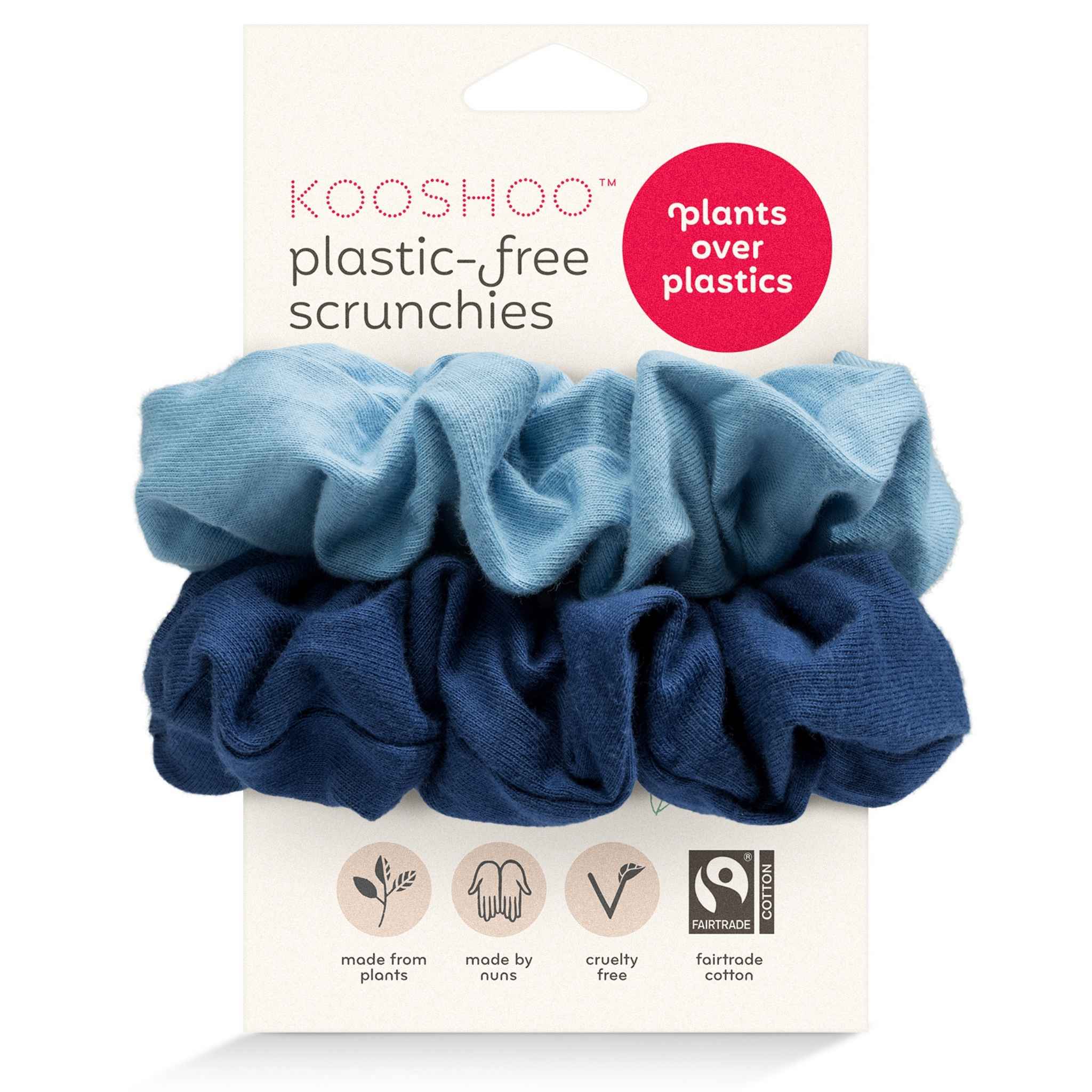Plastic - Free Scrunchies True Blue – Organic Cotton - REGN