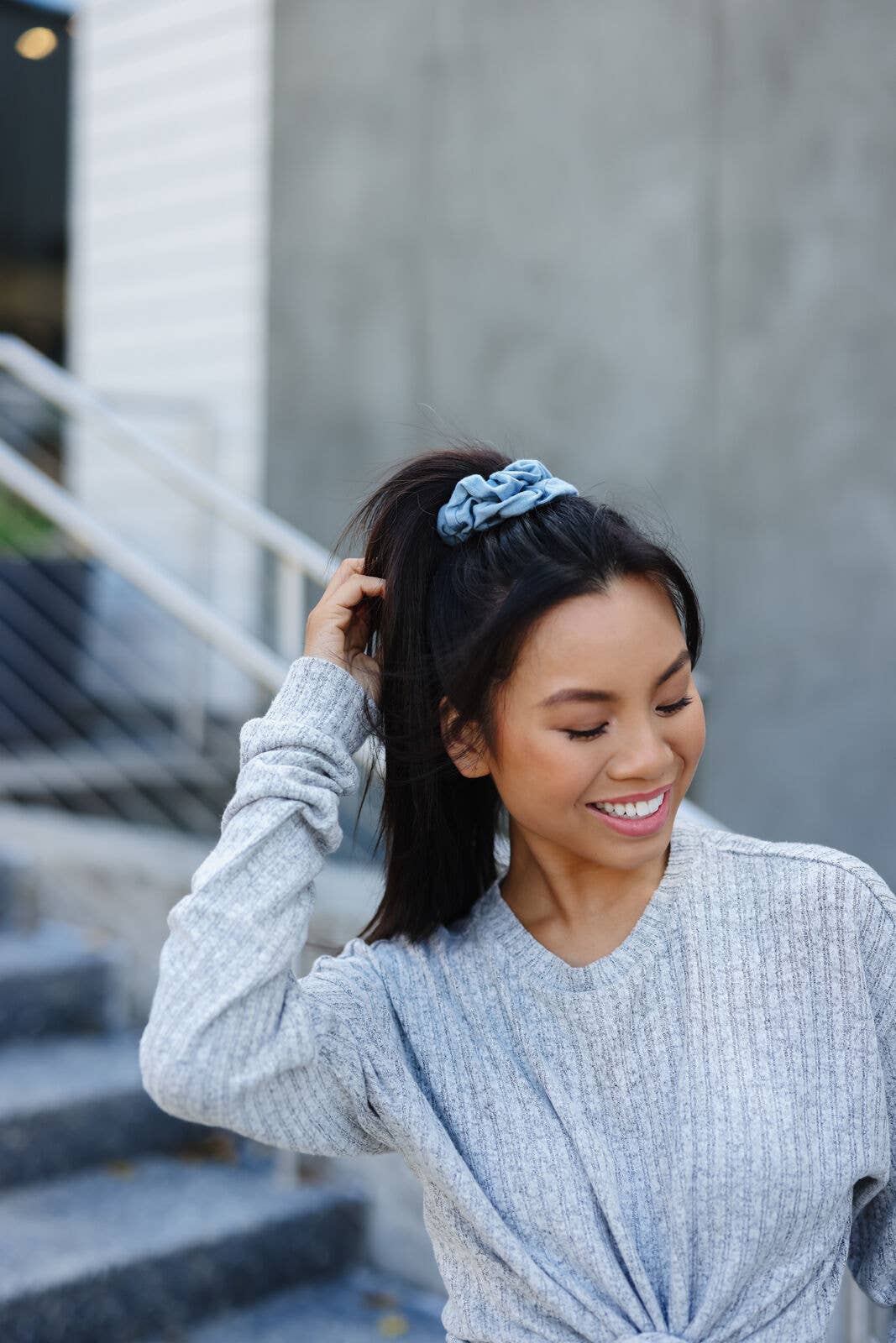 Plastic - Free Scrunchies True Blue – Organic Cotton - REGN