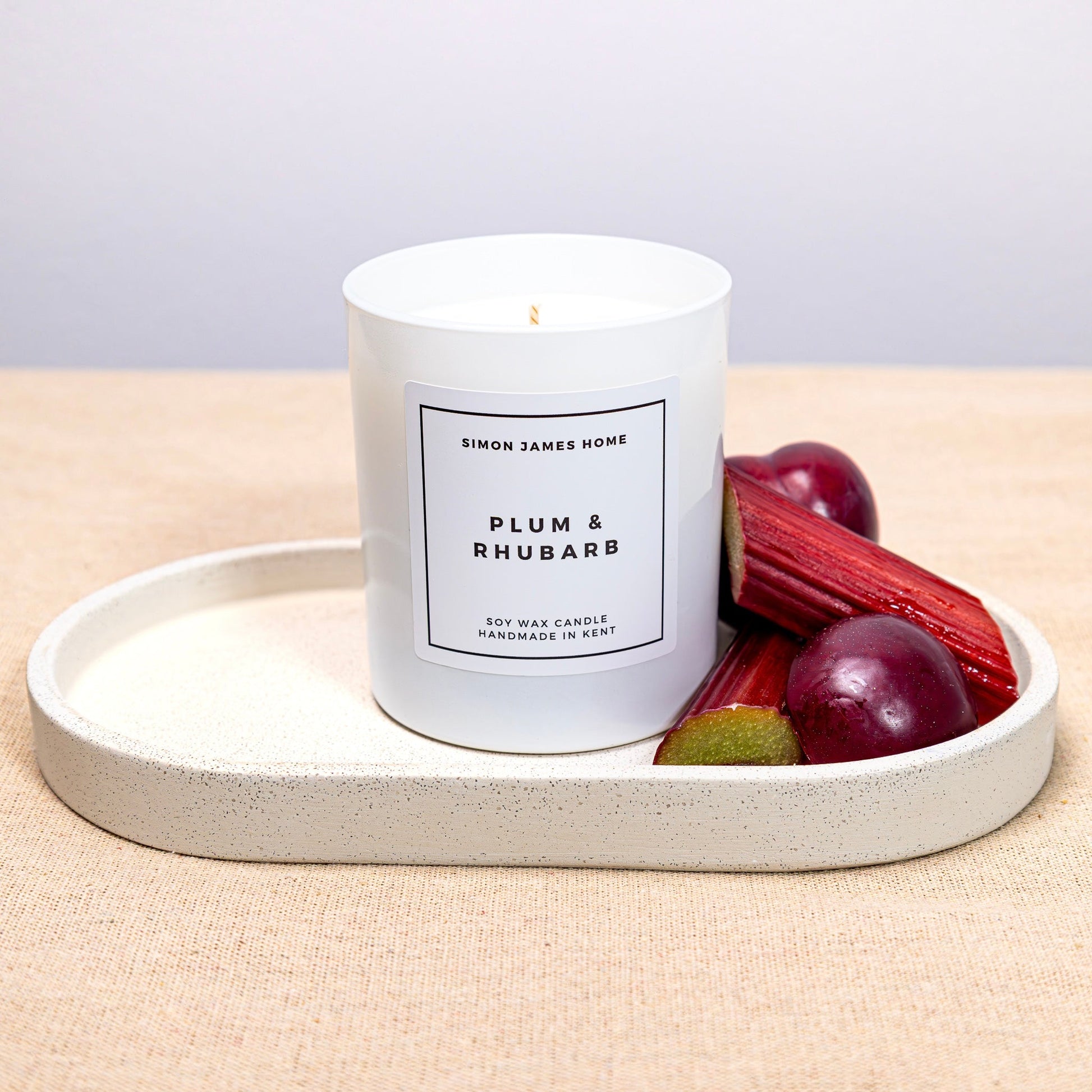 Plum & Rhubarb Candle - Luxury Soy Wax - REGN