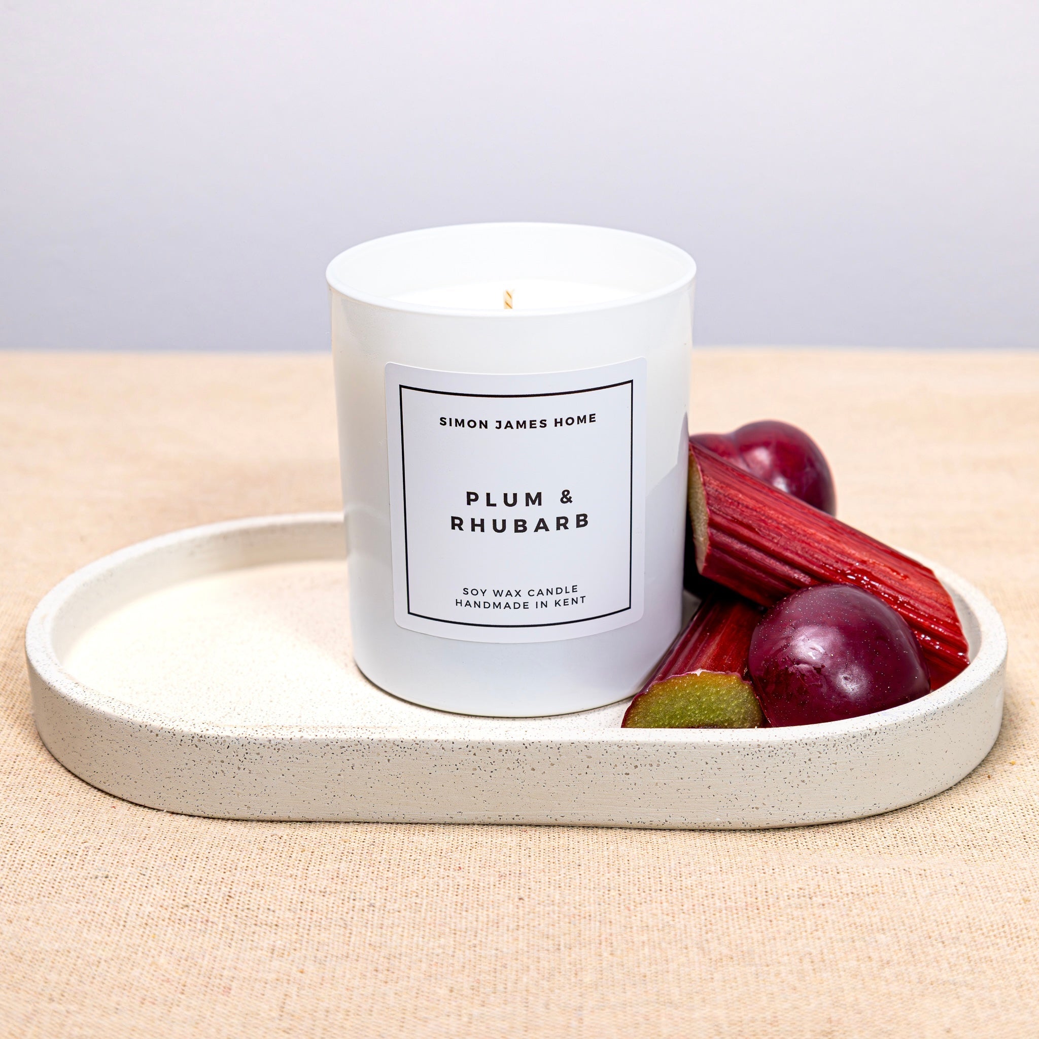 Plum & Rhubarb Candle - Luxury Soy Wax - REGN
