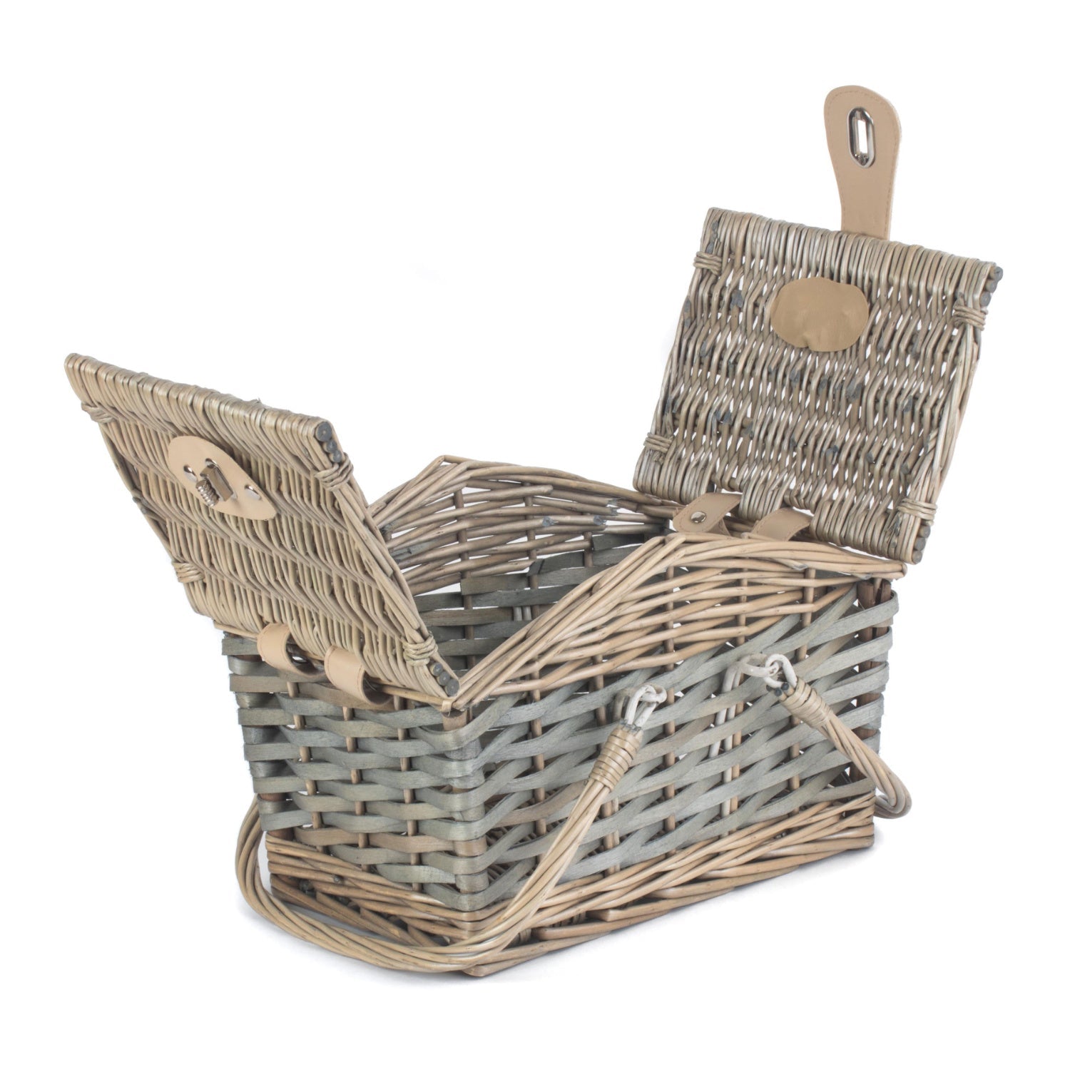 Poplar Antique Wash Swing Handled Hamper - REGN