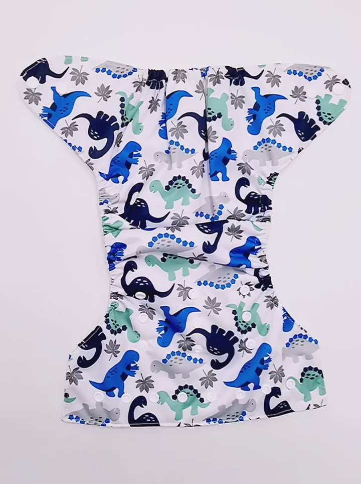 Load video: Reusable Baby Cloth Nappies With Insert - Choice of 11 Designs