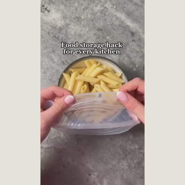 Load video: Re:gn Silicone Food Lids – Airtight Reusable Covers | 6 Pack