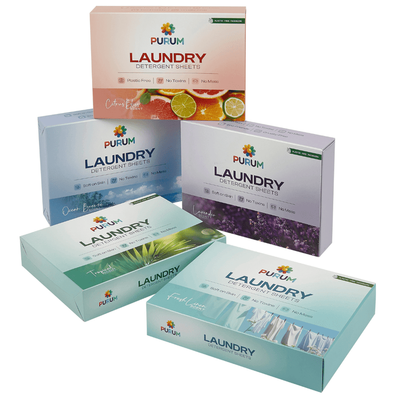 Purum Laundry Sheets | Try All 5 Packs | 320 Sheets