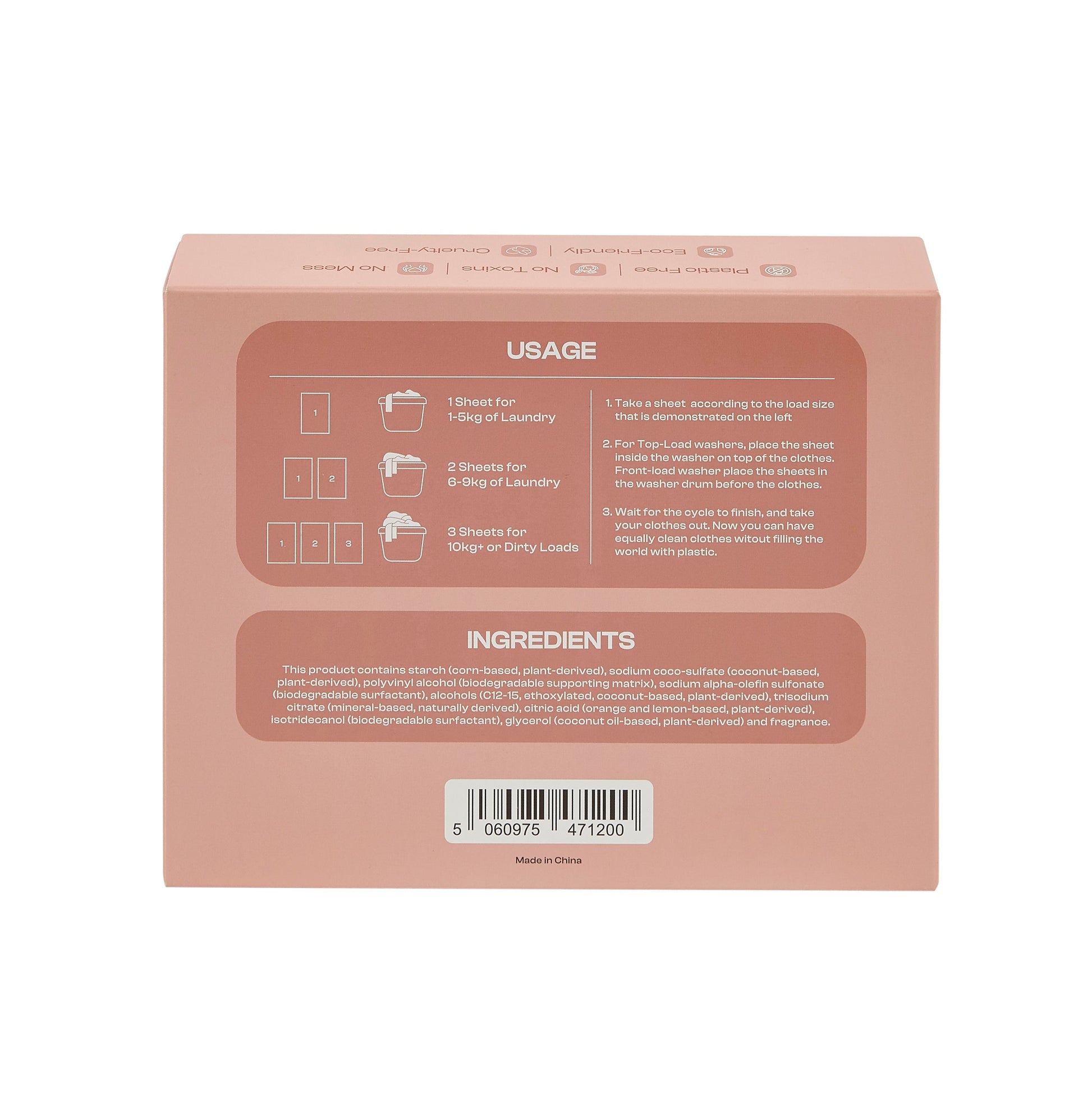 Purum Citrus Bliss Scented Eco - Friendly Laundry Detergent Sheets - 64 Pack - REGN