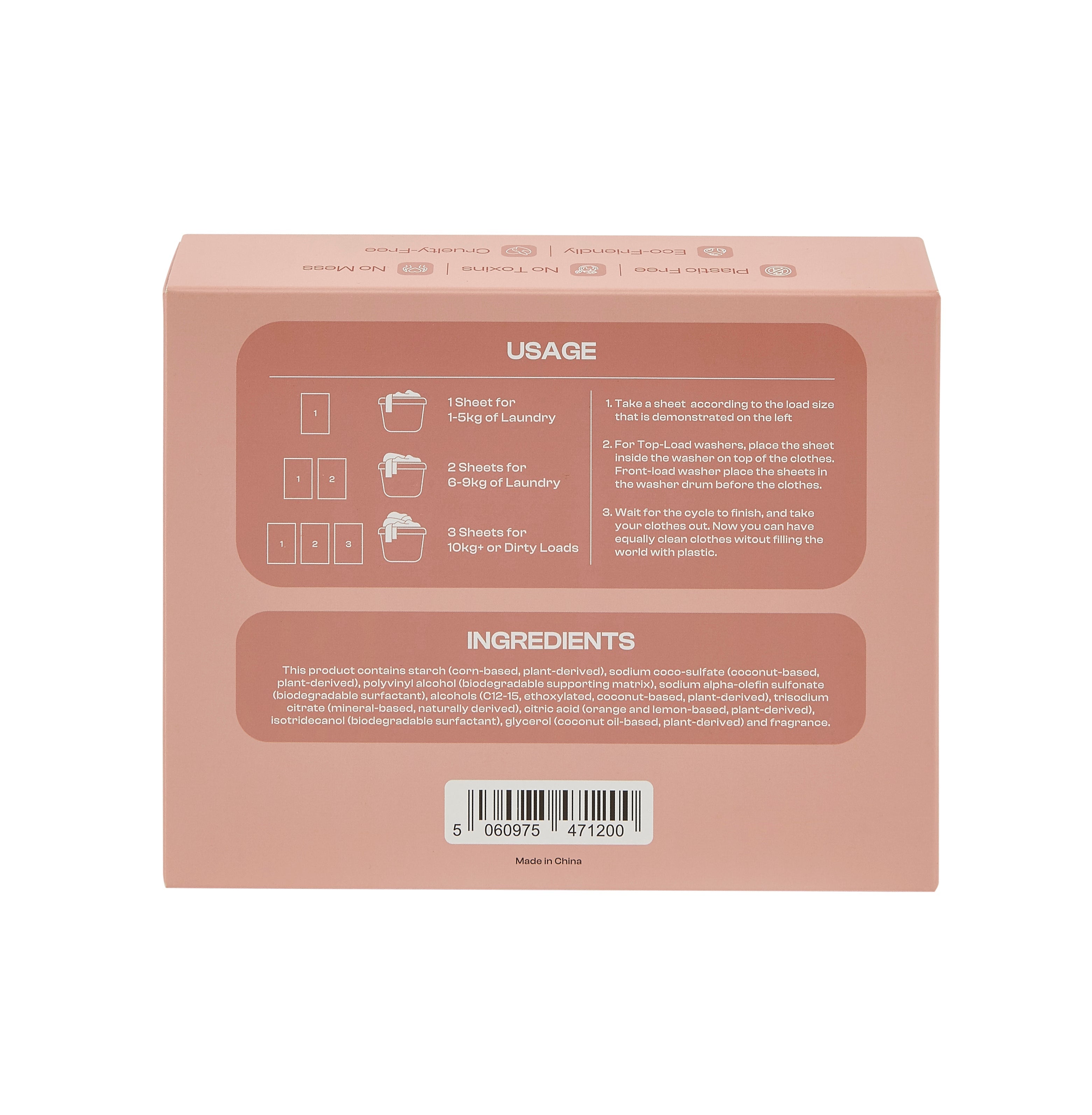 Purum Citrus Bliss Scented Eco - Friendly Laundry Detergent Sheets - 64 Pack - REGN