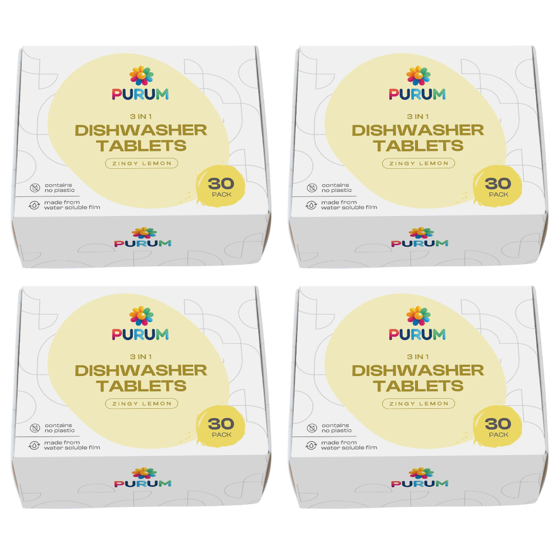 Purum Eco Friendly 3 In 1 Dishwasher Tablets – 30 Pack - REGN