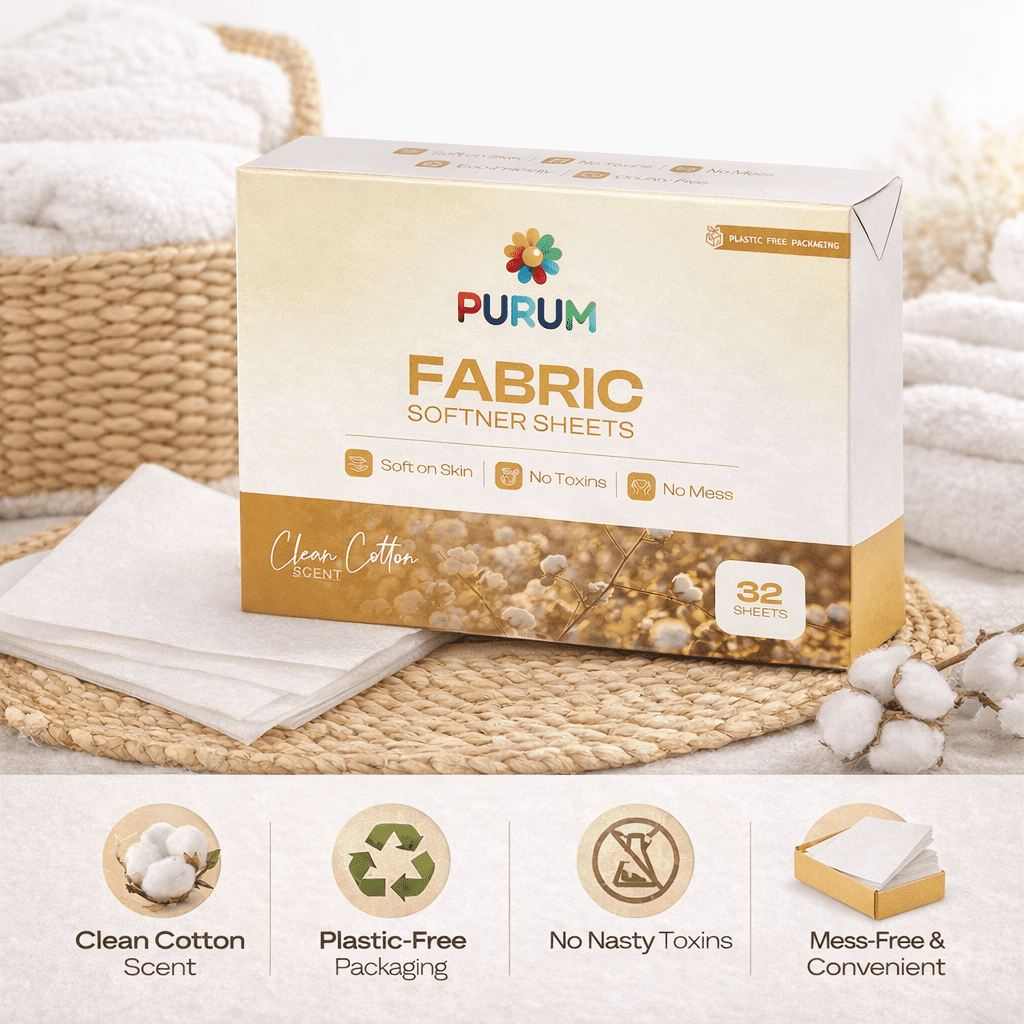 Purum Fabric Conditioner Sheets - Clean Cotton Scent - REGN