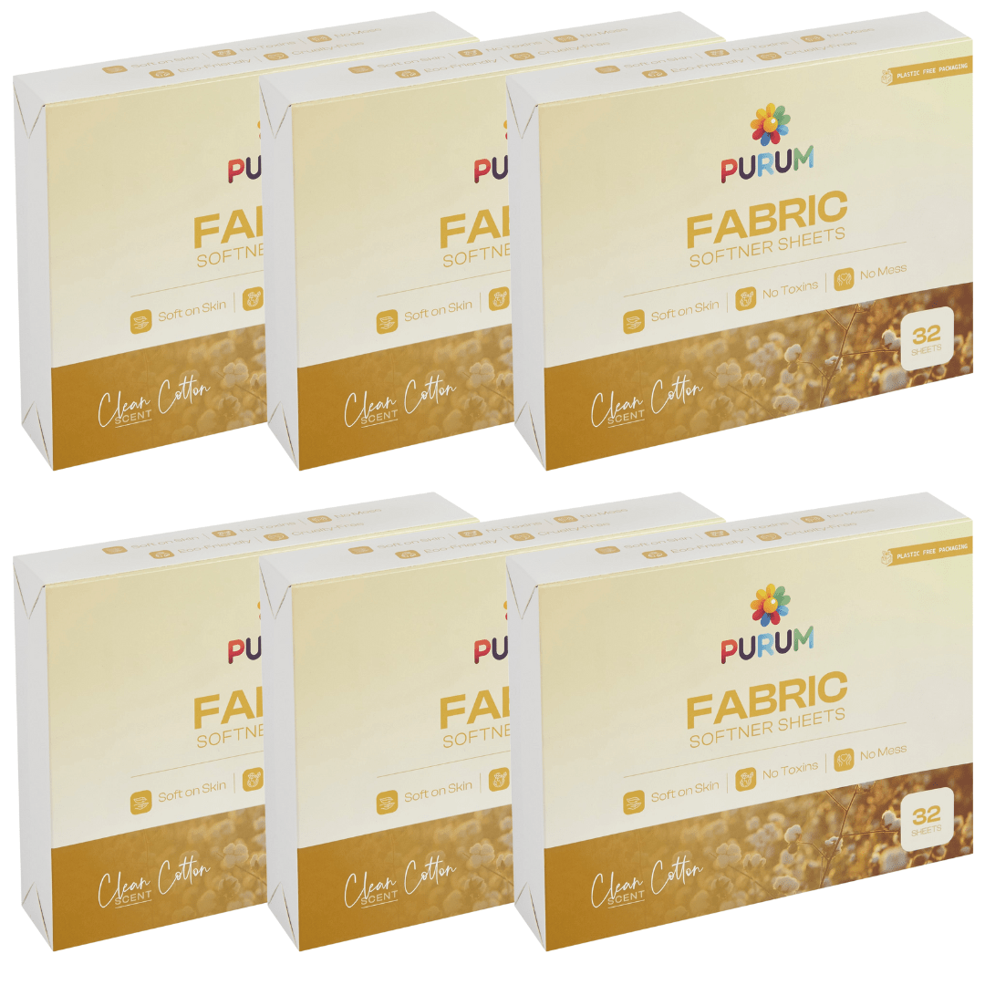 Purum Laundry Fabric Softener Sheets – 1 - Year Supply (192 Sheets) | Plastic - Free & Eco - Friendly | Save 50% - REGN