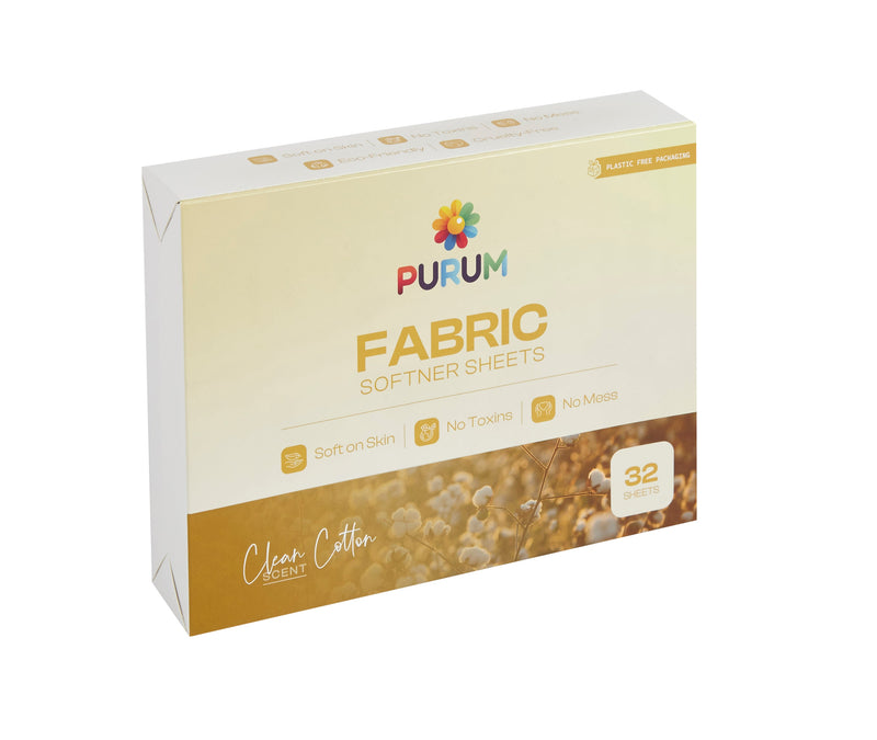 Purum Laundry Fabric Softener Sheets – 1 Year Supply (192 Sheets) | Plastic-Free & Eco-Friendly