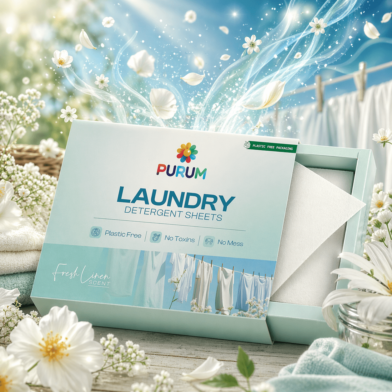 Purum Laundry Sheets - 64 Pack - REGN