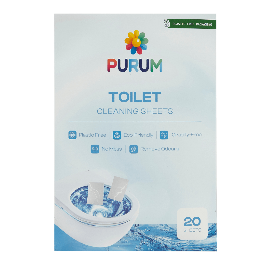Purum Toilet Cleaning Sheets – Plastic - Free & Eco - Friendly - 20 Pack - Buy One Get One Half Price! - REGN