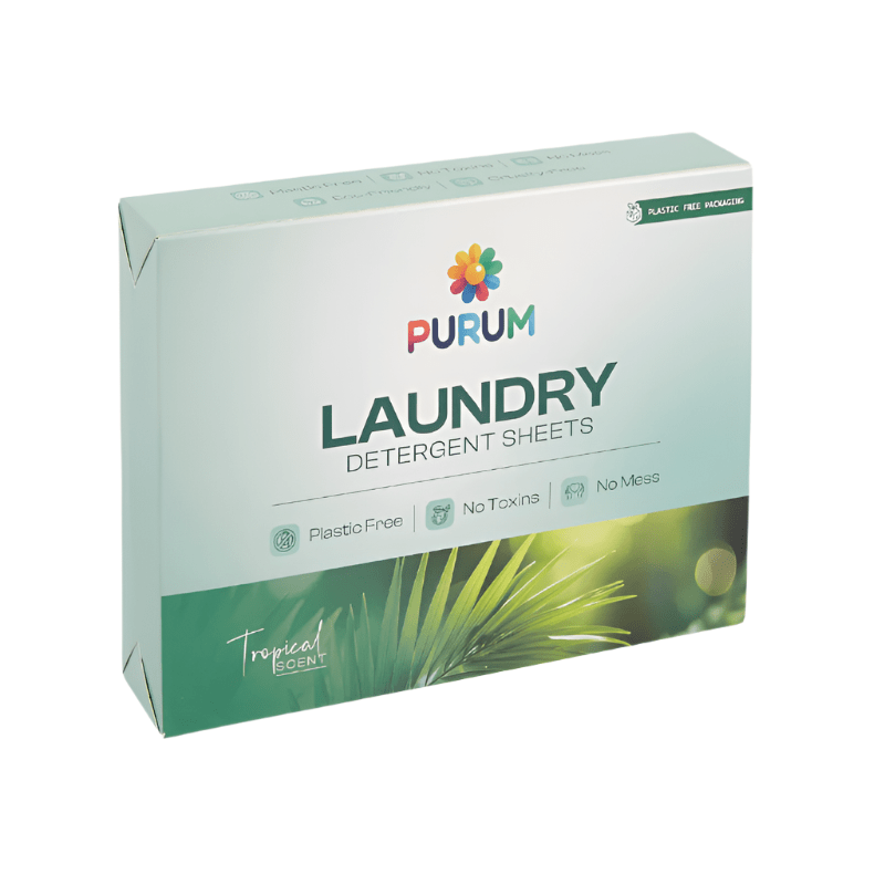 Purum Tropical Scented Eco - Friendly Laundry Detergent Sheets - 64 Pack - REGN