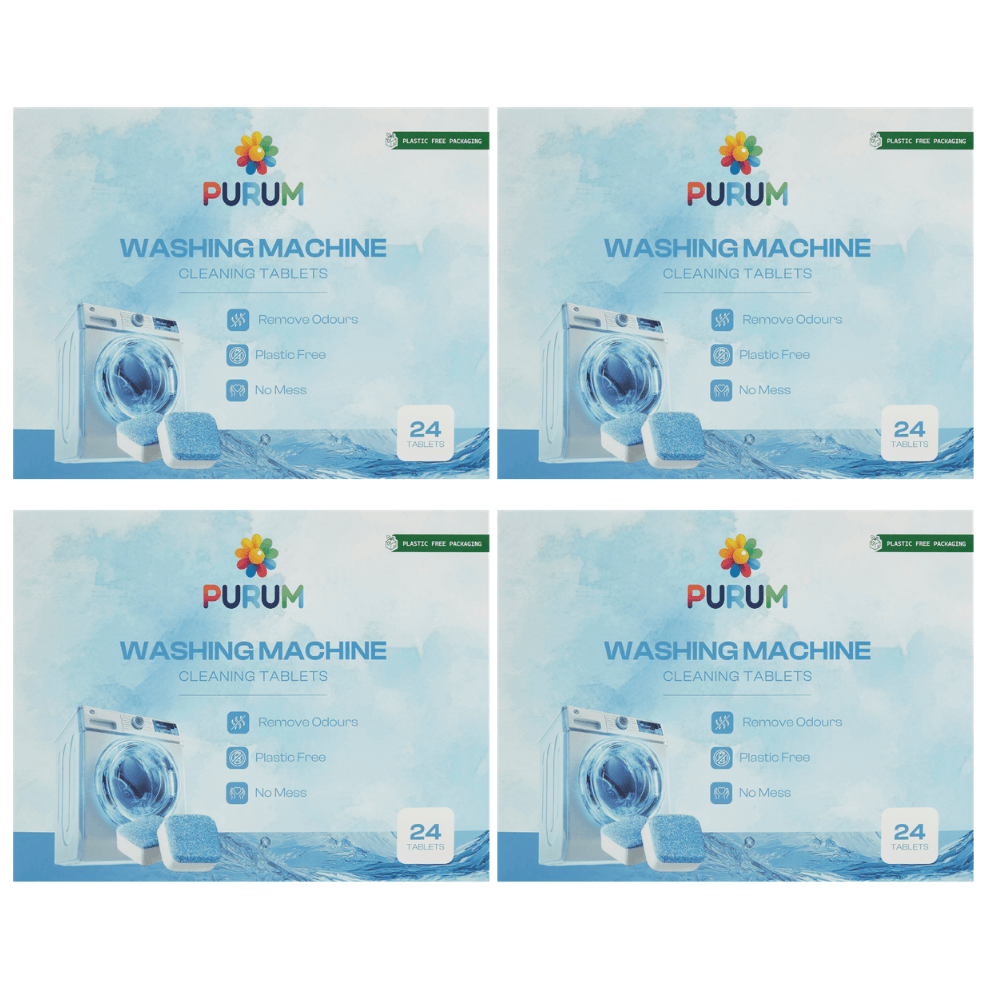 Purum Washing Machine Cleaner Tablets 24 Pack - 4 Pack Bundle - REGN