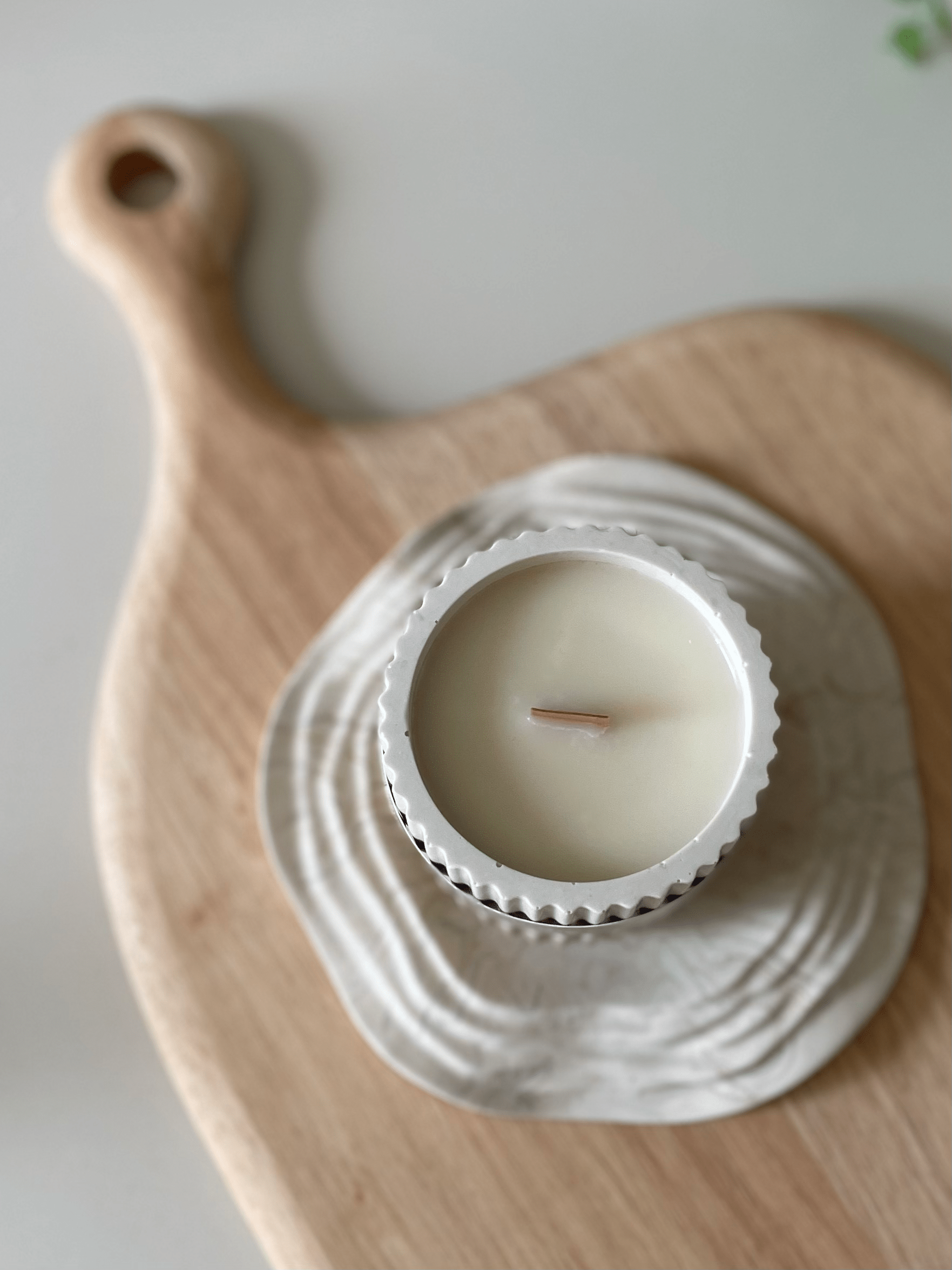 Raspberry Ripple Stoneware Soy Candle – Fruity Indulgent Scent - REGN