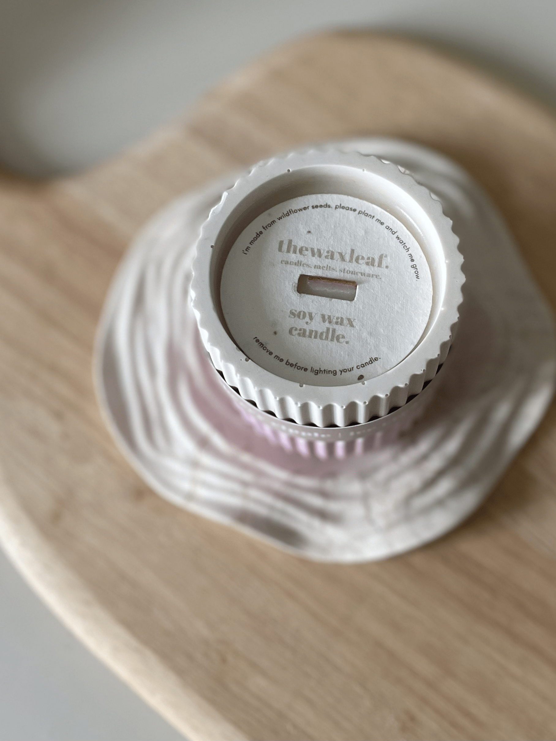 Raspberry Ripple Stoneware Soy Candle – Sustainable Fruity Scent - REGN