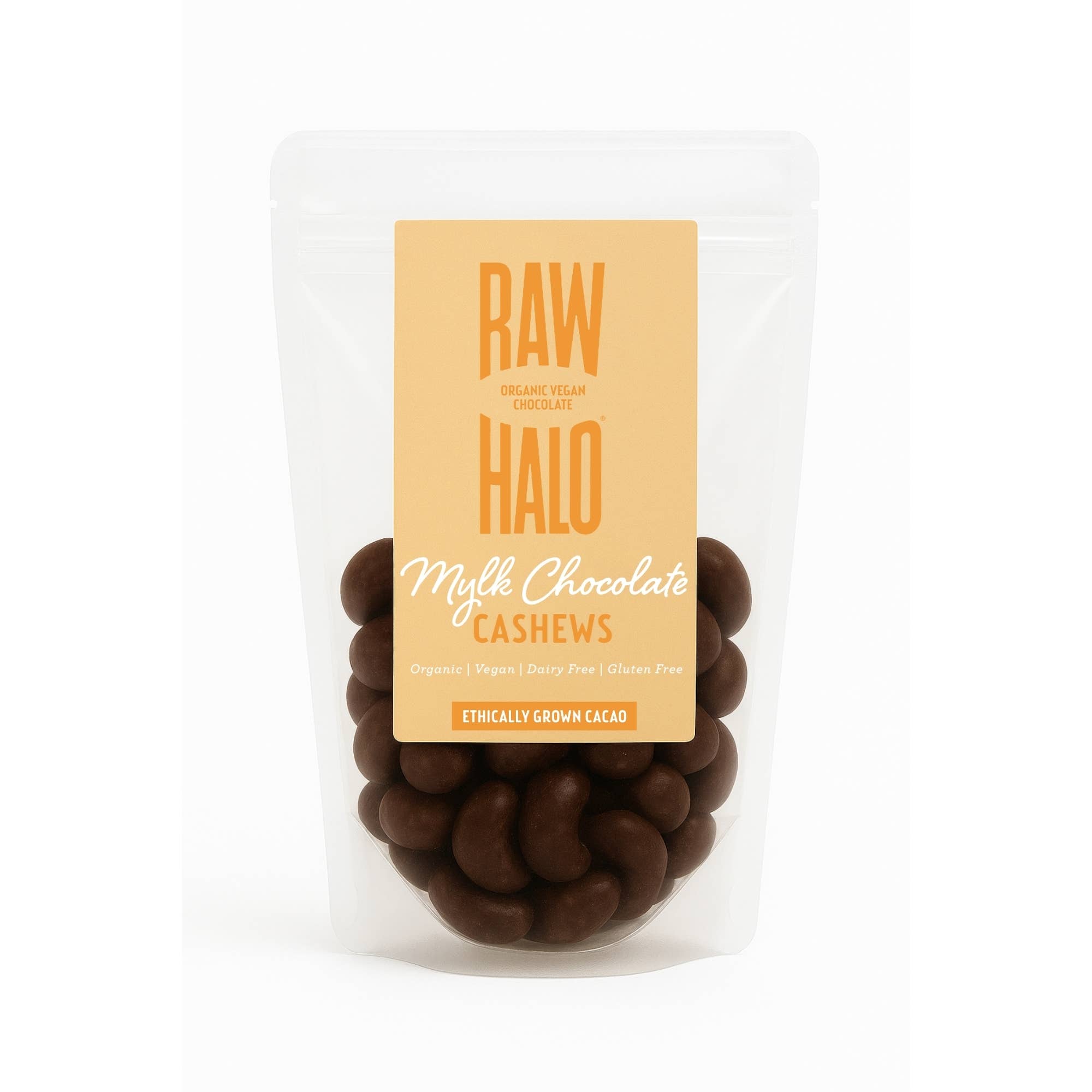Raw Halo Organic Mylk Chocolate Covered Cashews 85g Vegan - REGN