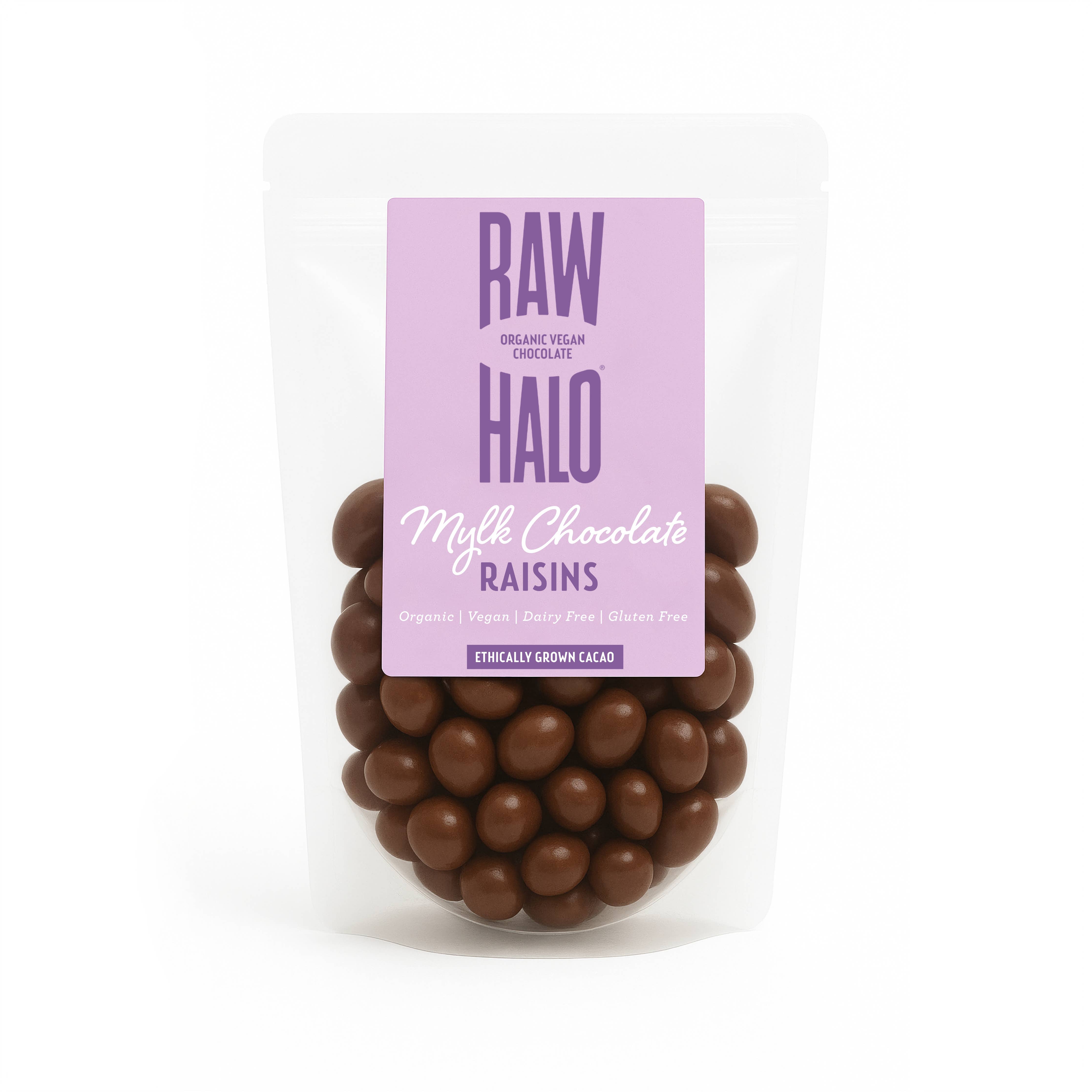 Raw Halo Organic Mylk Chocolate Covered Raisins 85g Vegan - REGN