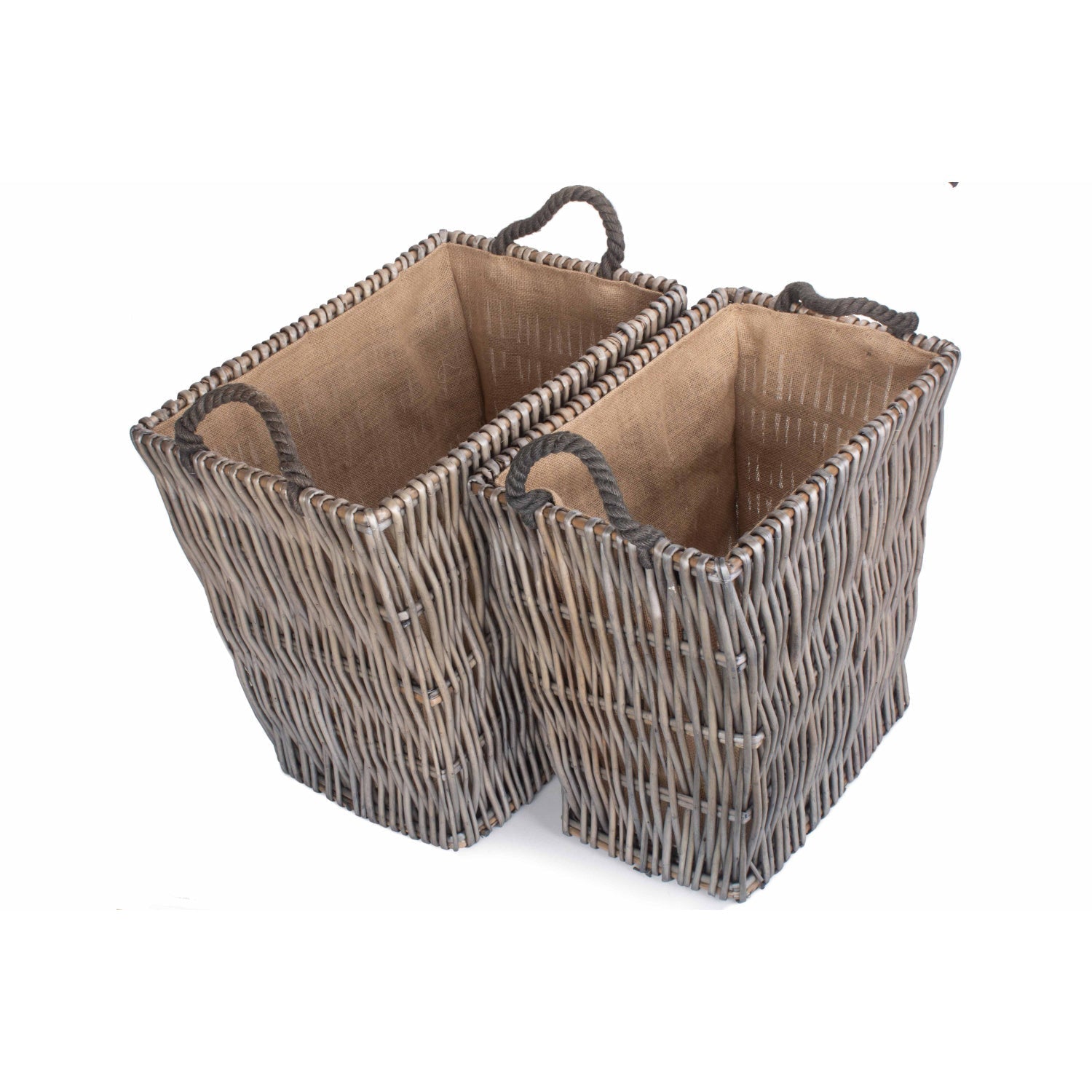 Rectangular Grey Log Basket Set 2 - REGN