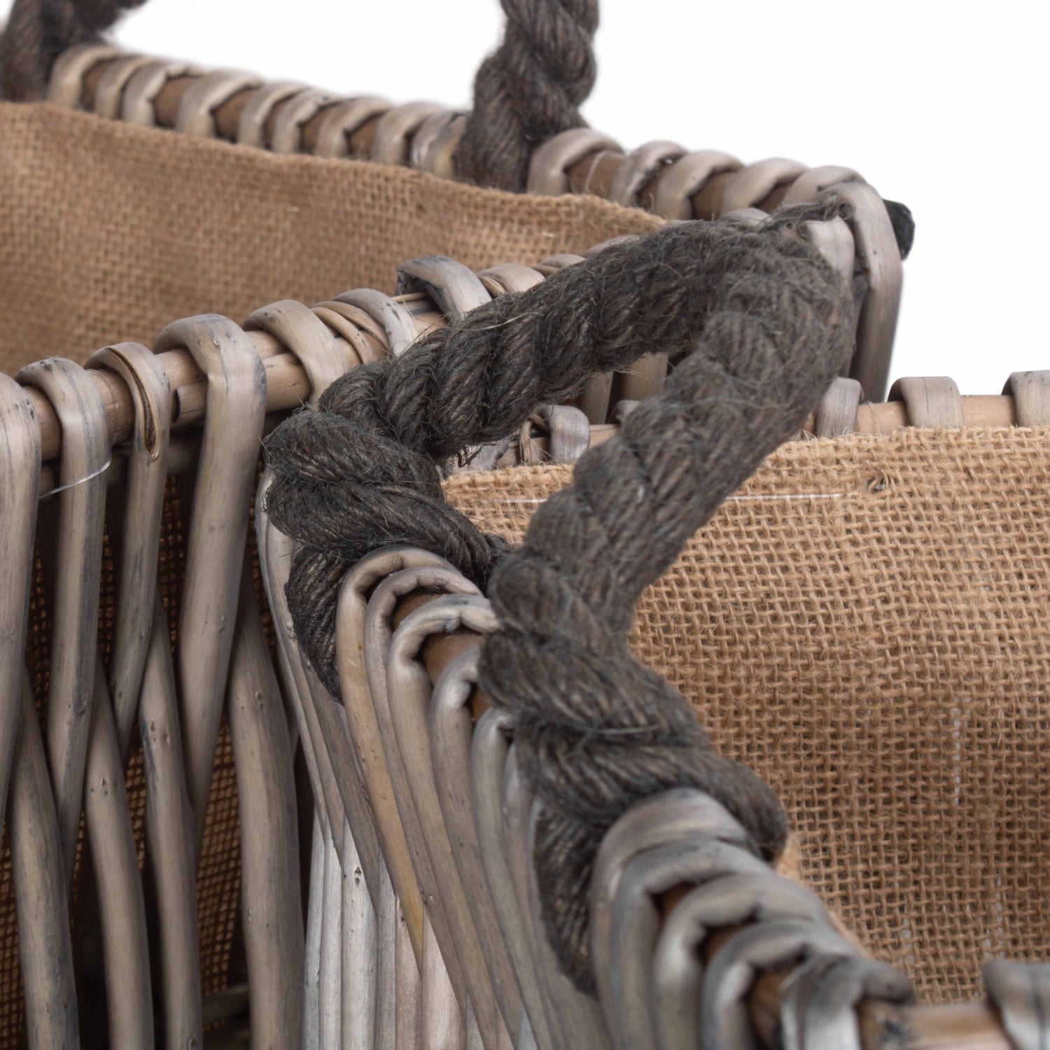Rectangular Grey Log Basket Set 2 - REGN