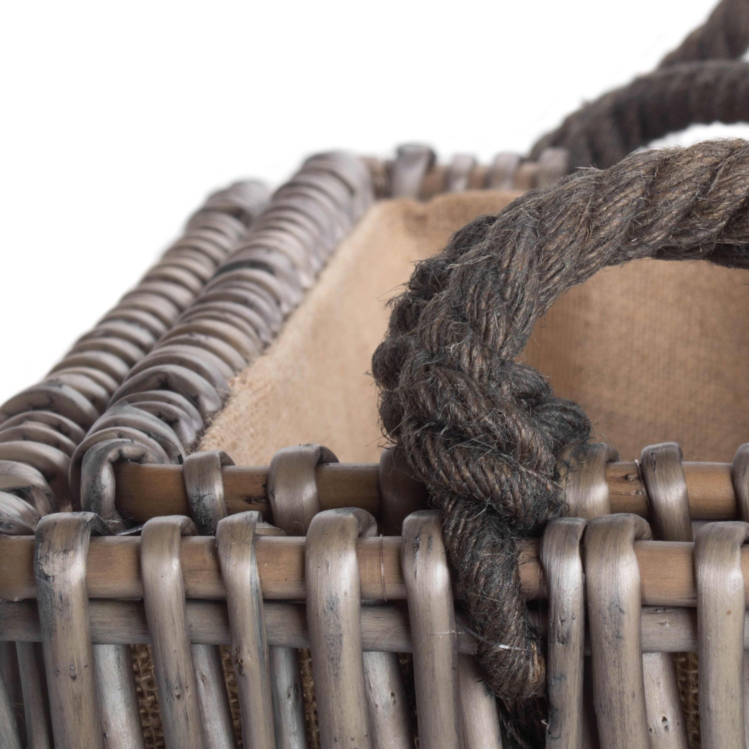 Rectangular Grey Log Basket Set 2 - REGN