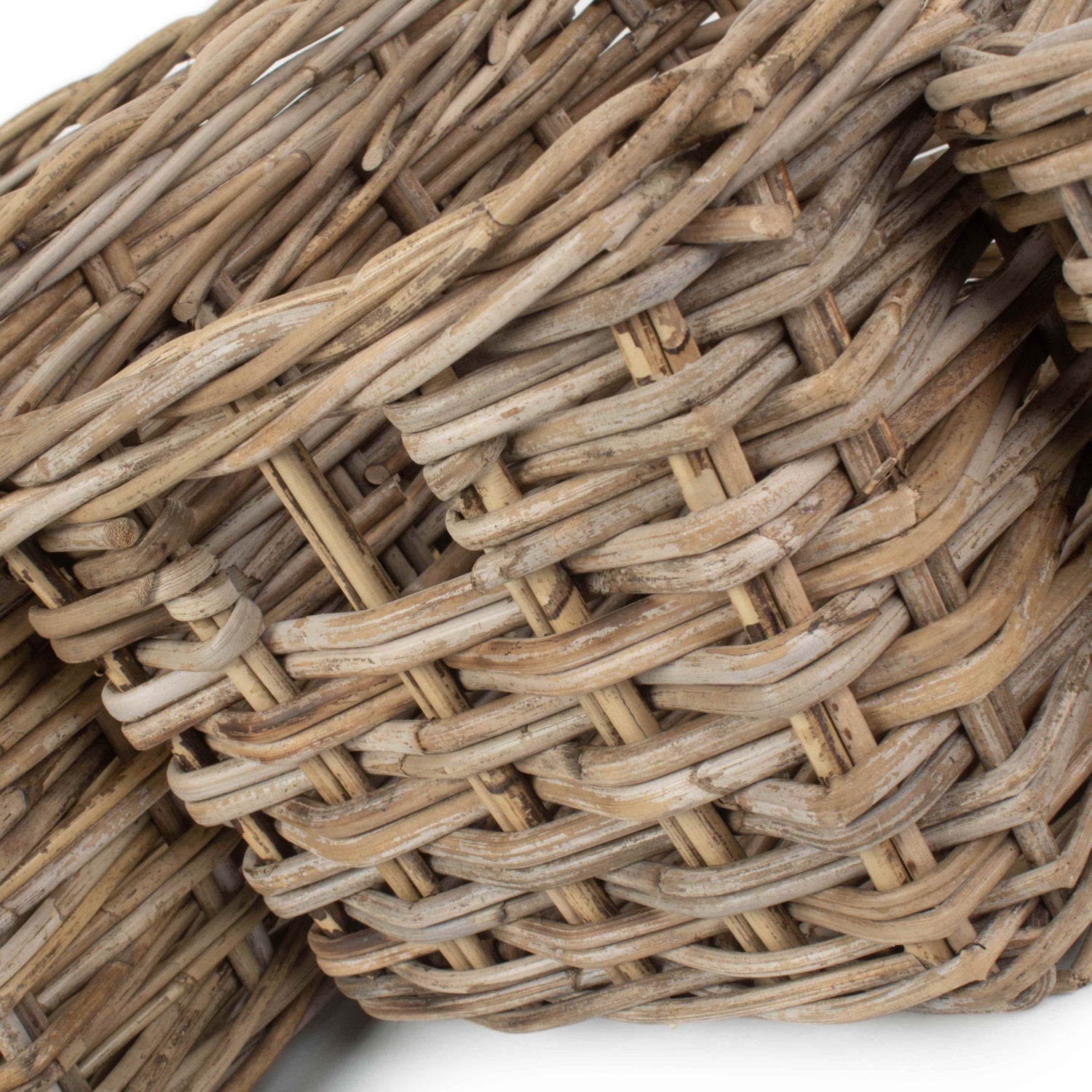 Rectangular Grey Rattan Storage Basket Set 3 - REGN