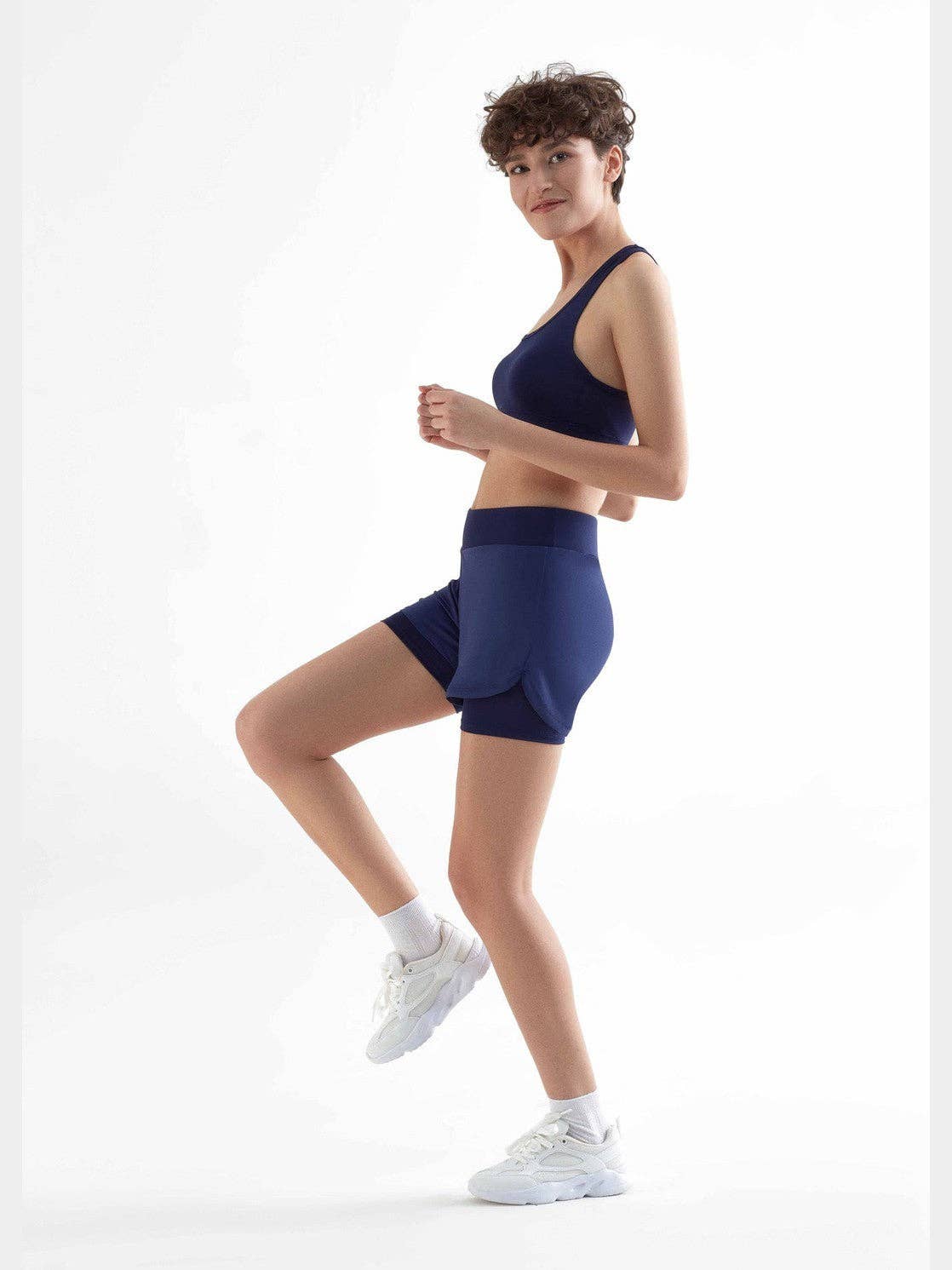 Recycled Double Layer Sports Shorts: Womens - REGN