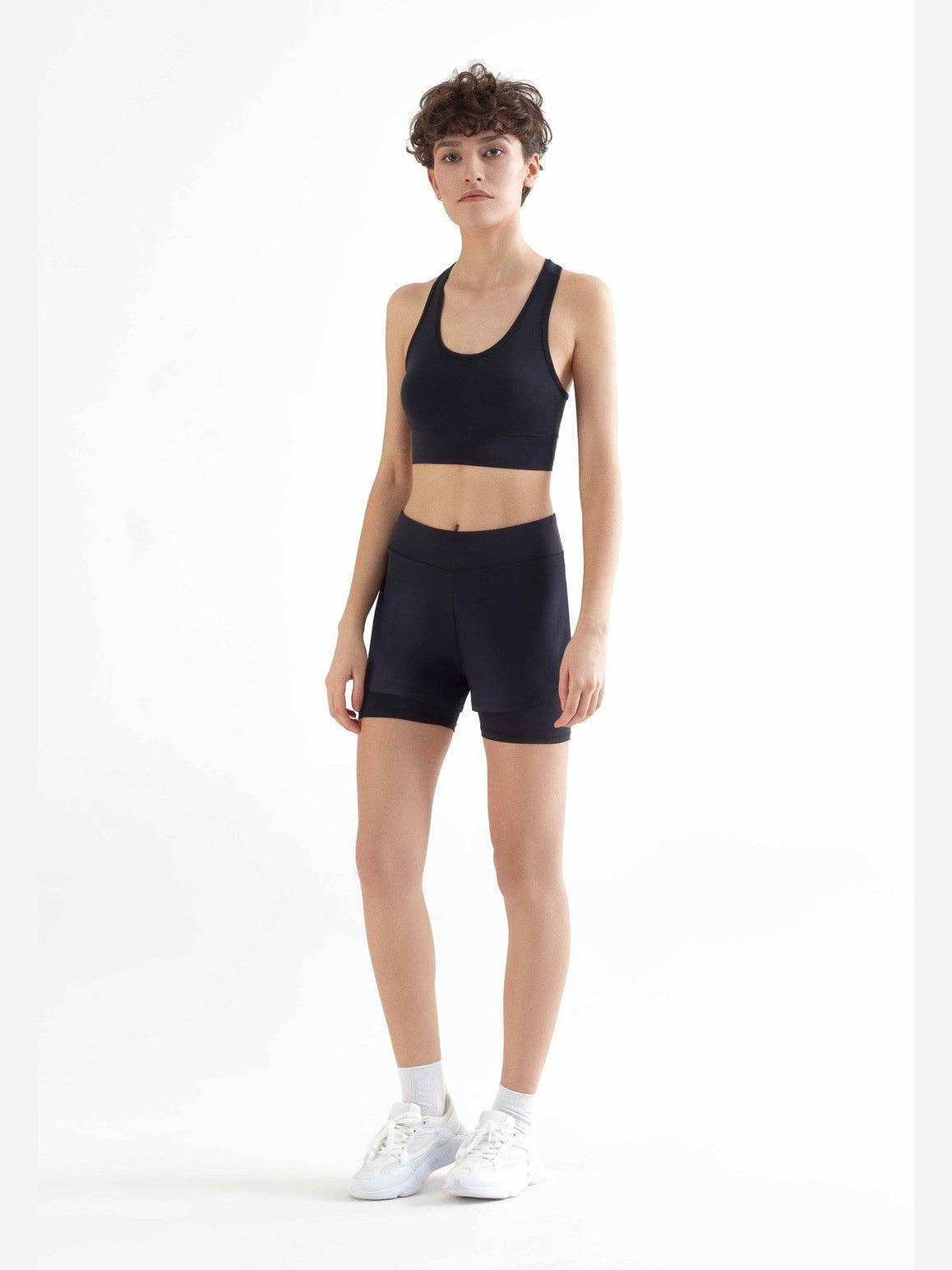 Recycled Double Layer Sports Shorts: Womens - REGN
