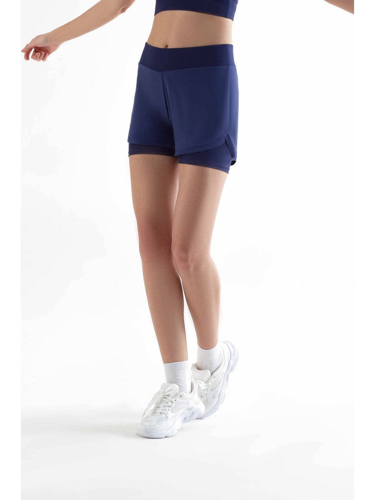Recycled Double Layer Sports Shorts: Womens - REGN