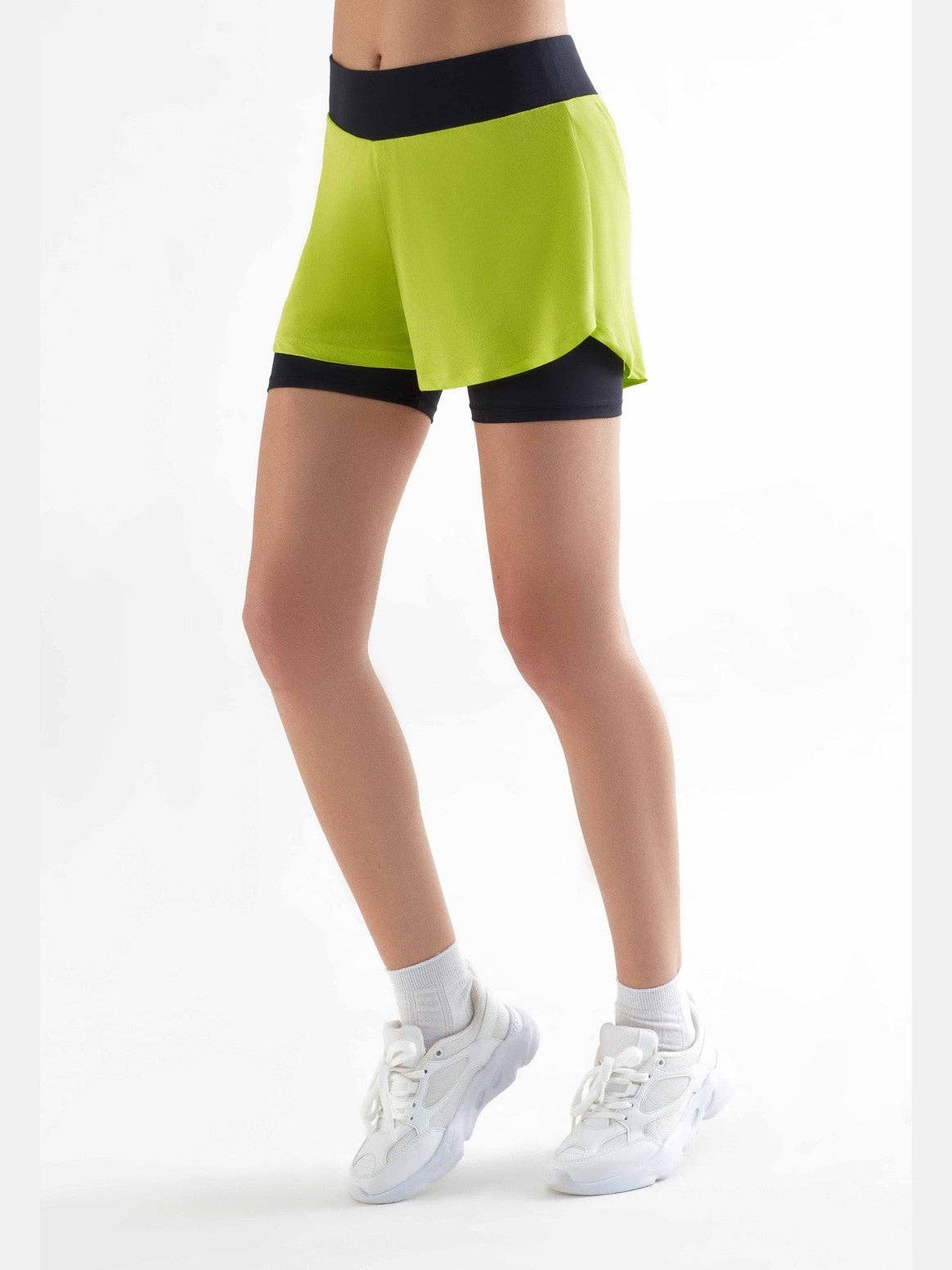 Recycled Double Layer Sports Shorts: Womens - REGN