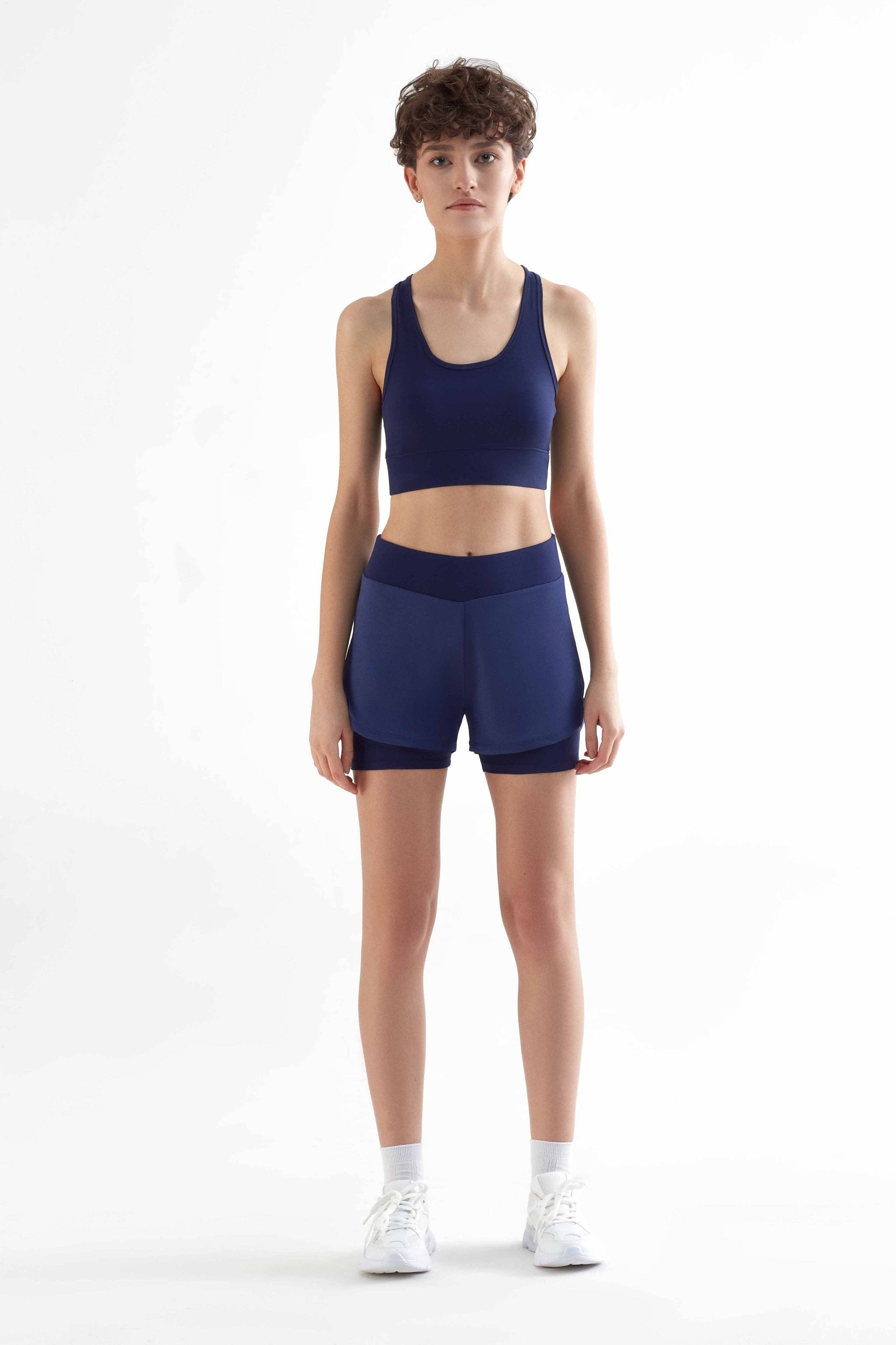 Recycled Double Layer Sports Shorts: Womens - REGN