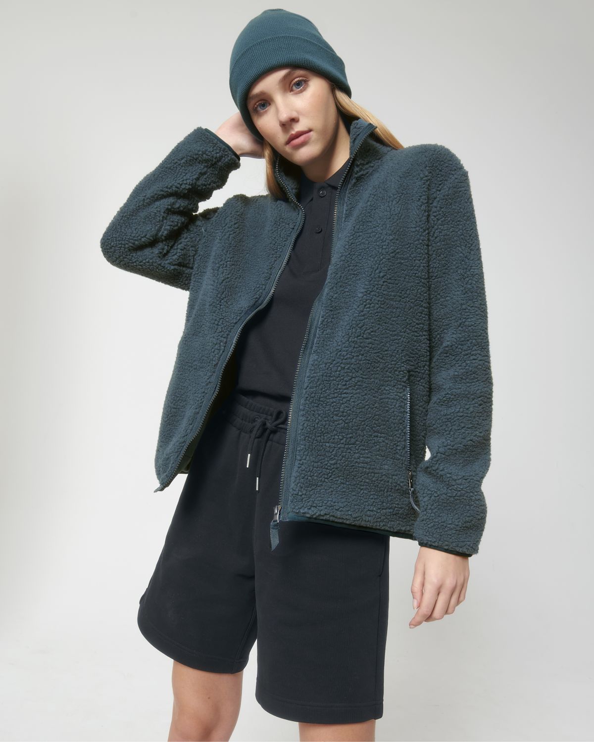 Recycled Sherpa Jacket Zipped: Unisex - REGN