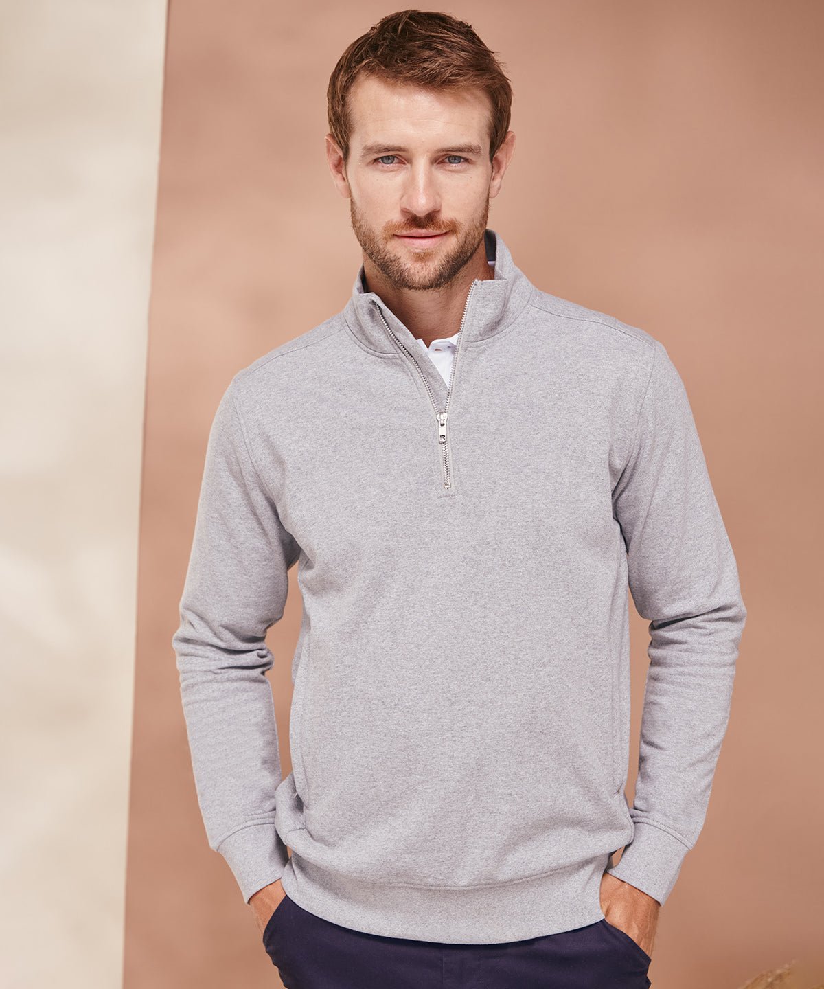 Regenerated Cotton & rPET 1/4 Zip Sweatshirt - REGN