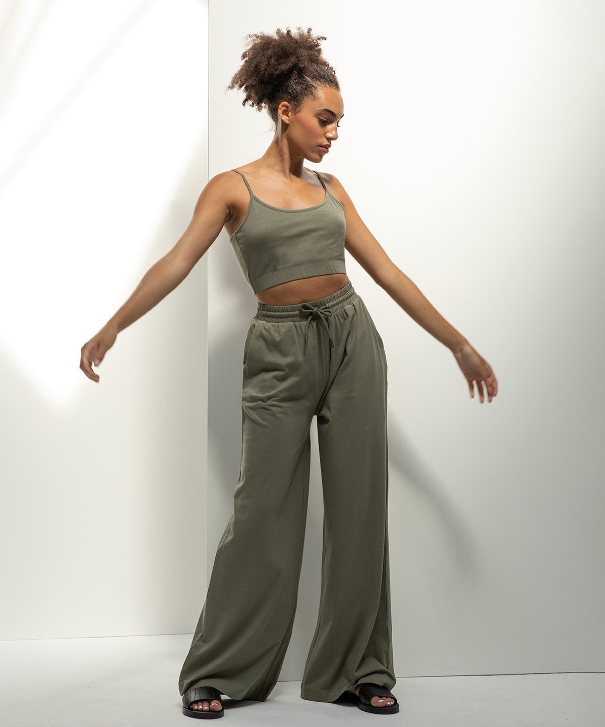 Regenerated Cotton Wide Leg Joggers: Womens - REGN