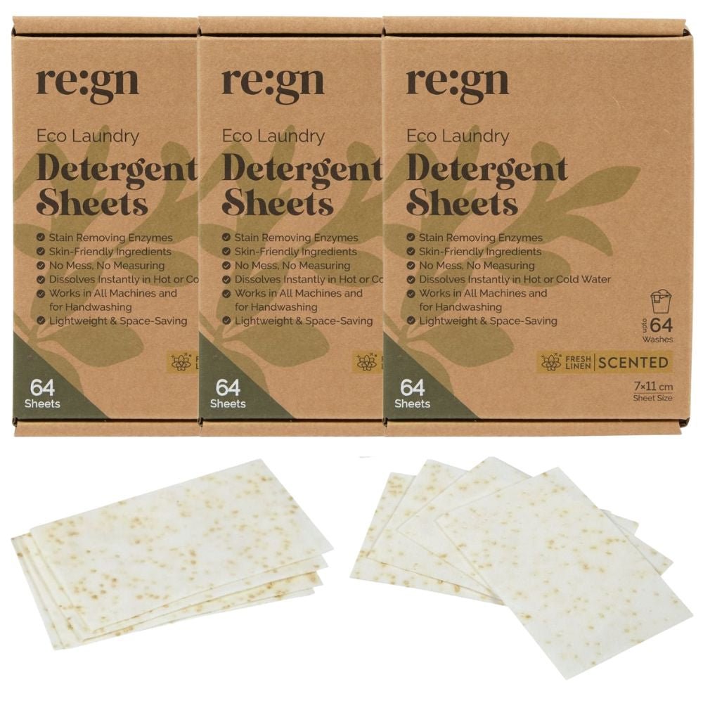 Re:gn Bio Laundry Detergent Sheets – Enzyme - Powered Stain Removing Formula | 196 Sheets - REGN