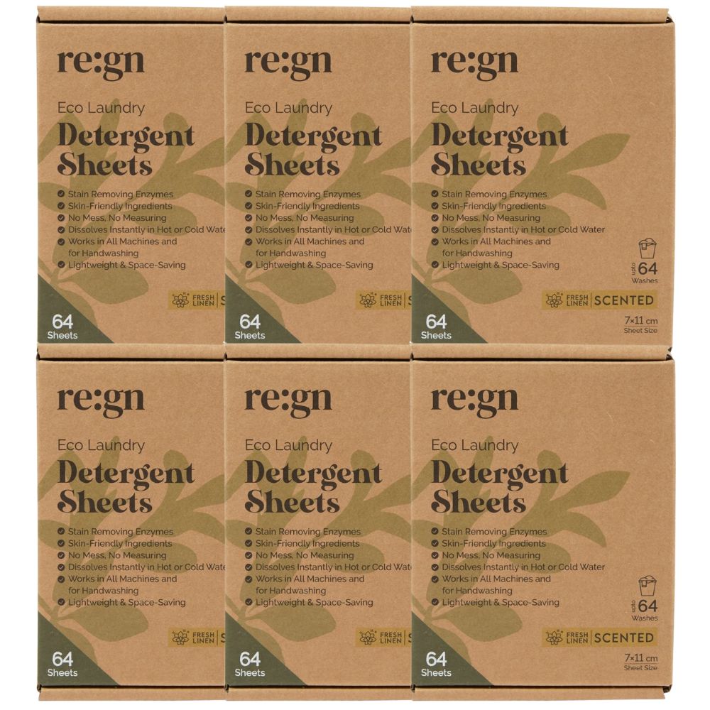 Re:gn Bio Laundry Detergent Sheets – Enzyme - Powered Stain Removing Formula | 384 Sheets - REGN