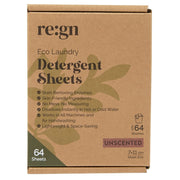 Re:gn Bio Laundry Detergent Sheets – Enzyme - Powered Stain Removing Formula | 64 Sheets - REGN