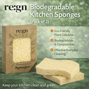 Re:gn Biodegradable Kitchen Sponges - (Pack of 2) - REGN