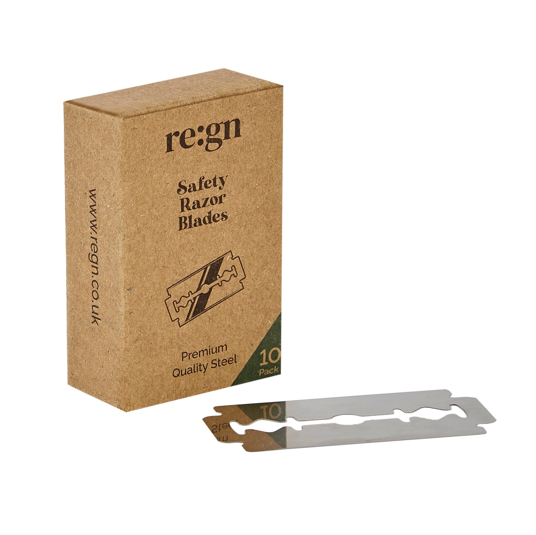 Re:gn Double Edge Safety Razor Blades - Single Eco Blade Safety Razor Blades, 10 Pack - REGN