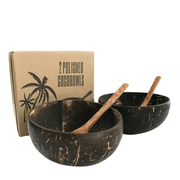 Re:gn Eco - friendly Coconut Bowls & Spoons Set of 2 - REGN