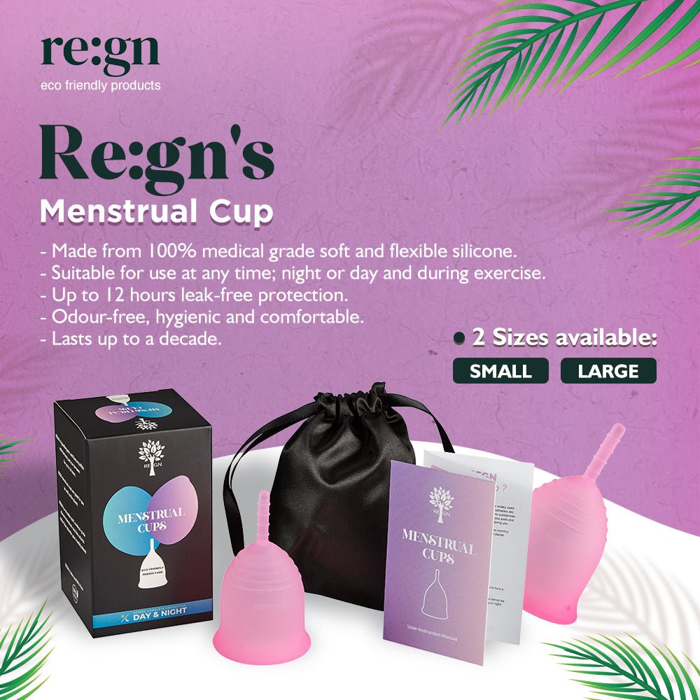REGN Eco Menstrual Cup - Latex Free Period Cup For Day & Night - REGN