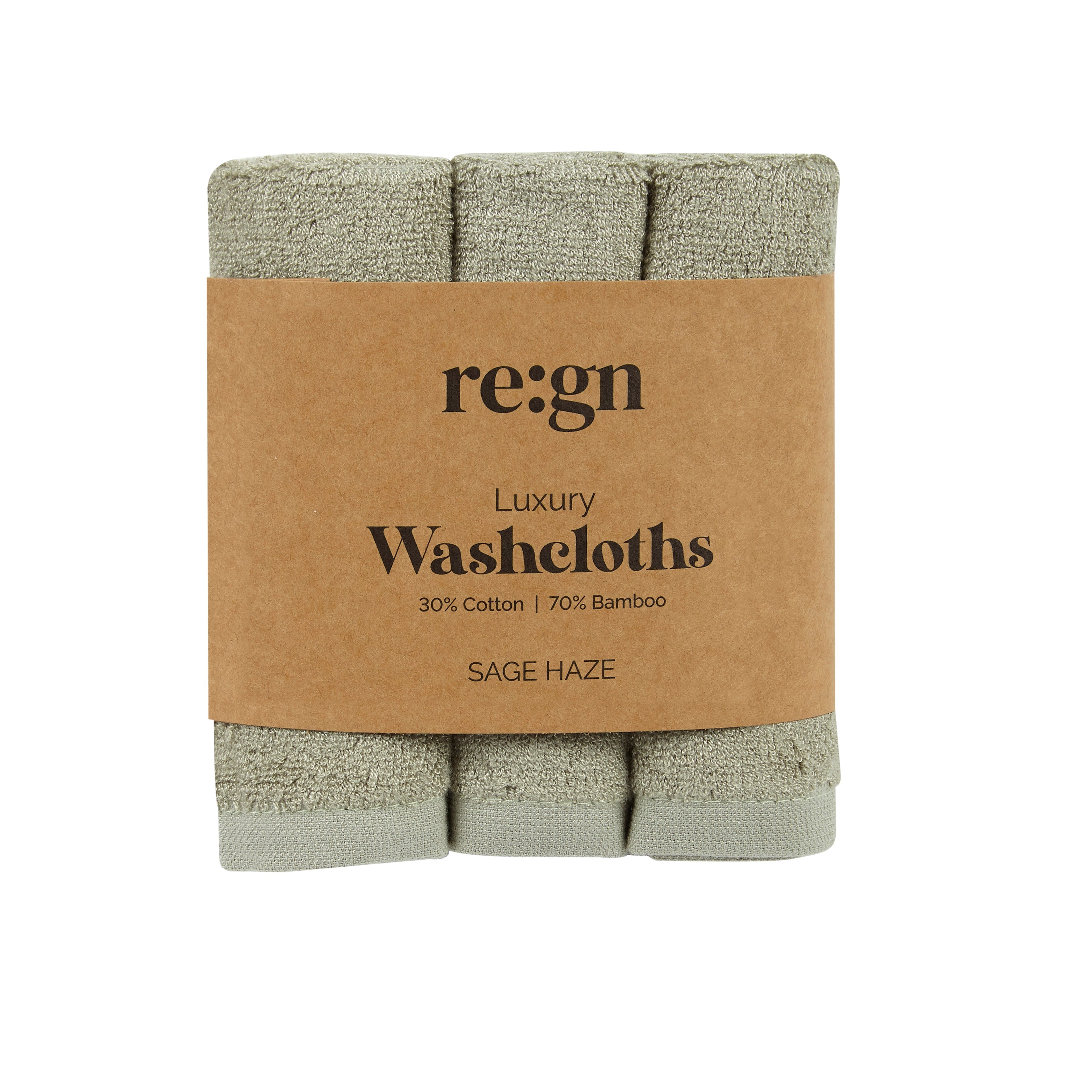 Re:gn Luxury Bamboo Face Cloths – Ultra - Soft - 3 Pack - REGN