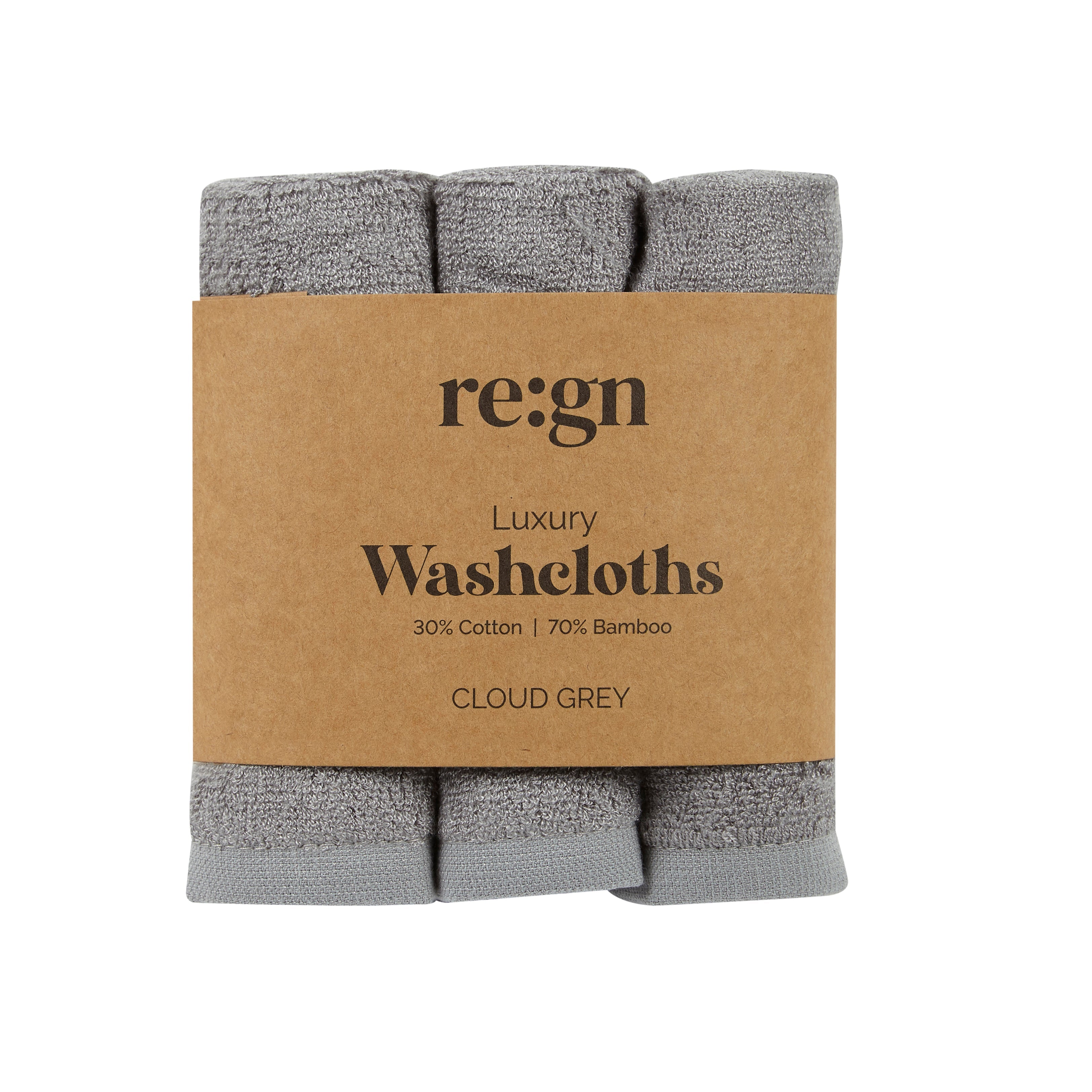 Re:gn Luxury Bamboo Face Cloths – Ultra - Soft - 3 Pack - REGN