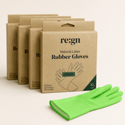 re:gn Natural Latex Rubber Gloves - 4 Pack Bundle - REGN