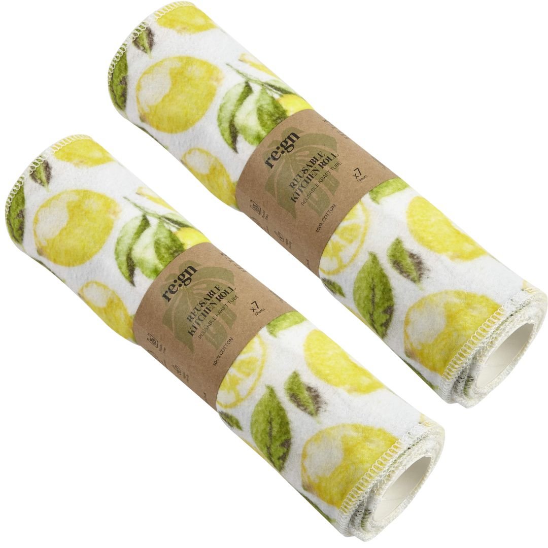 Re:gn Reusable Durable Kitchen Roll, Wash & Reuse Kitchen Towel - Pack of 7 - Buy One Get One Half Price! - REGN