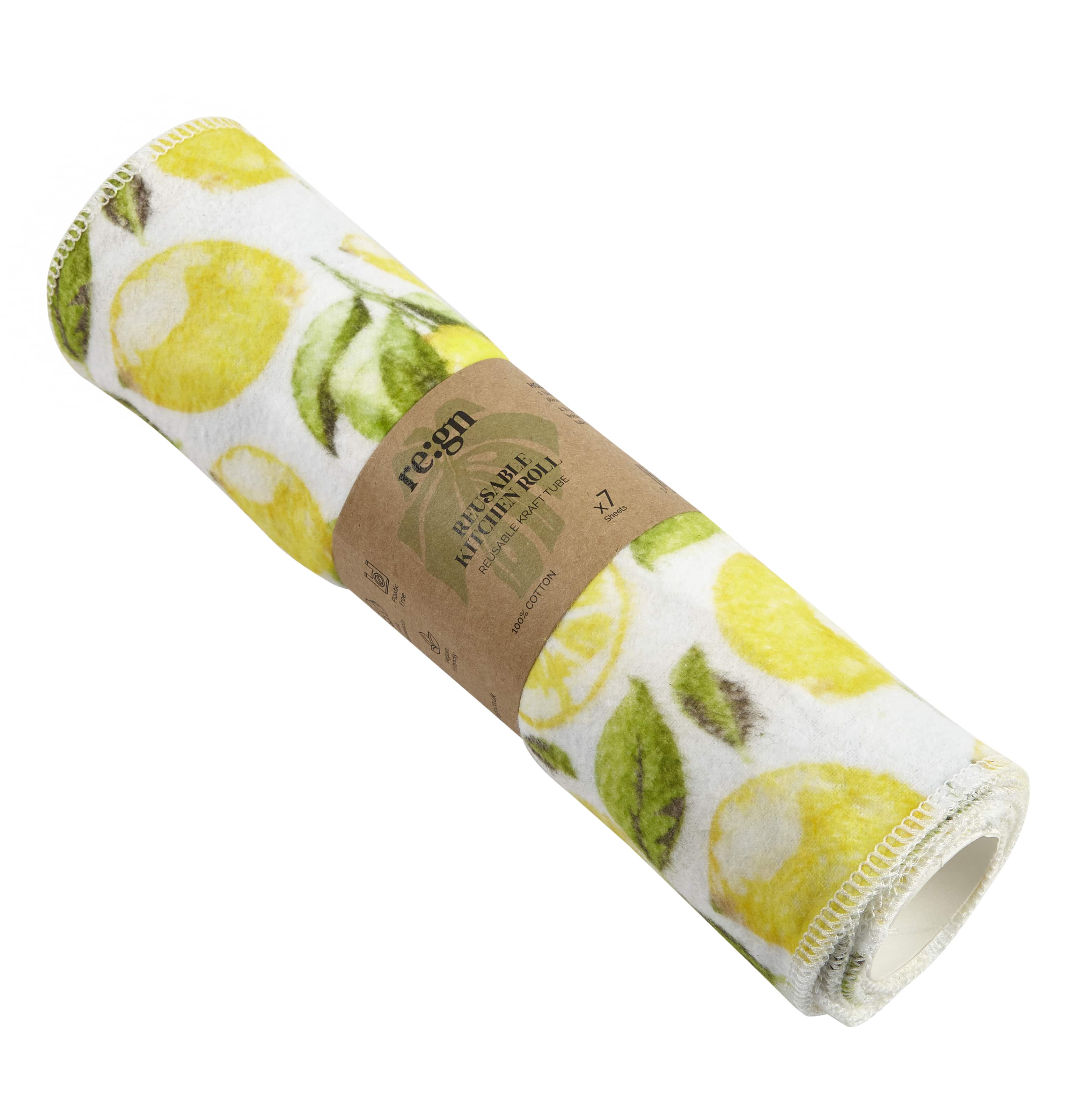 Re:gn Reusable Durable Kitchen Roll, Wash & Reuse Kitchen Towel - Pack of 7 - Buy One Get One Half Price! - REGN