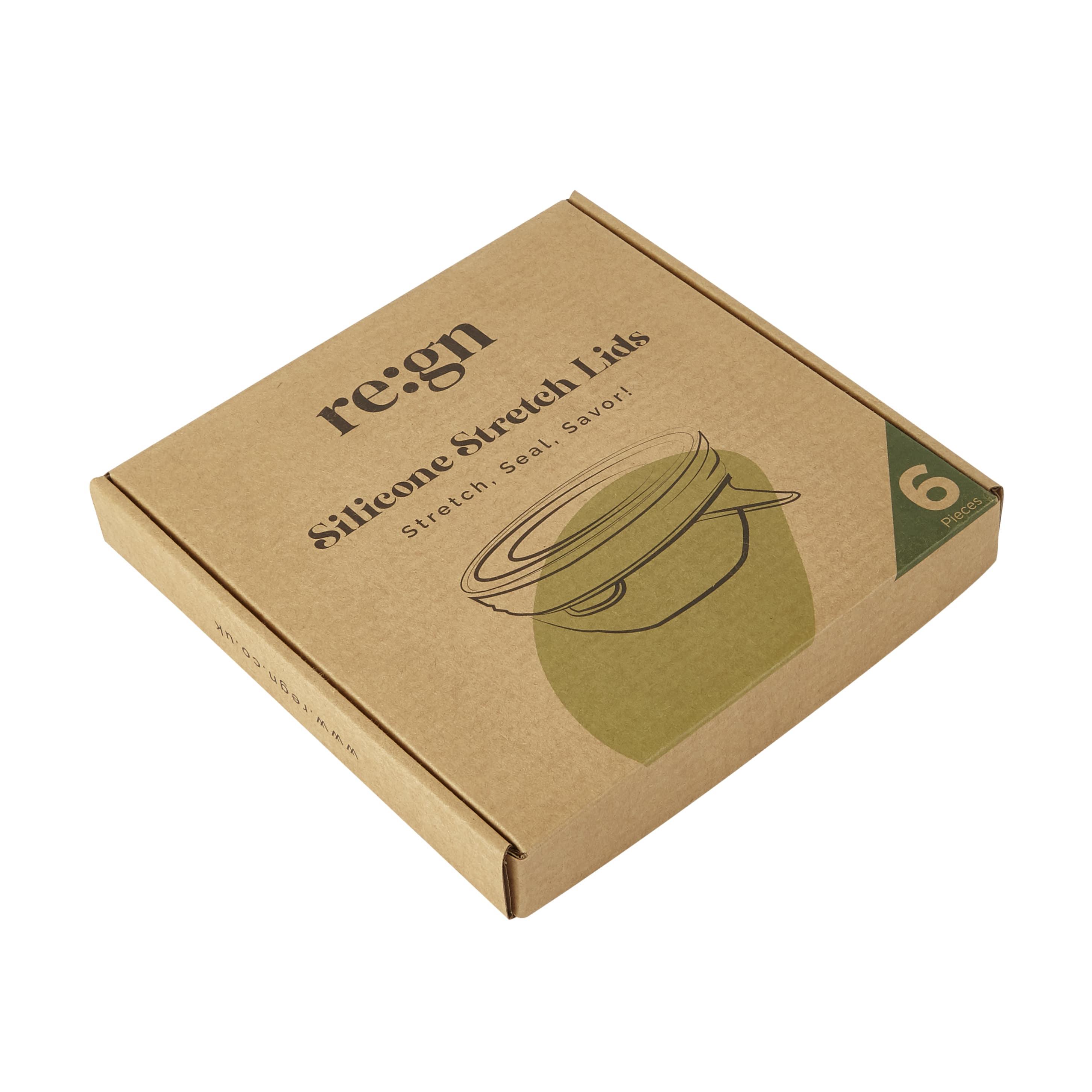 Re:gn Silicone Food Lids – Airtight Reusable Covers | 6 Pack - REGN