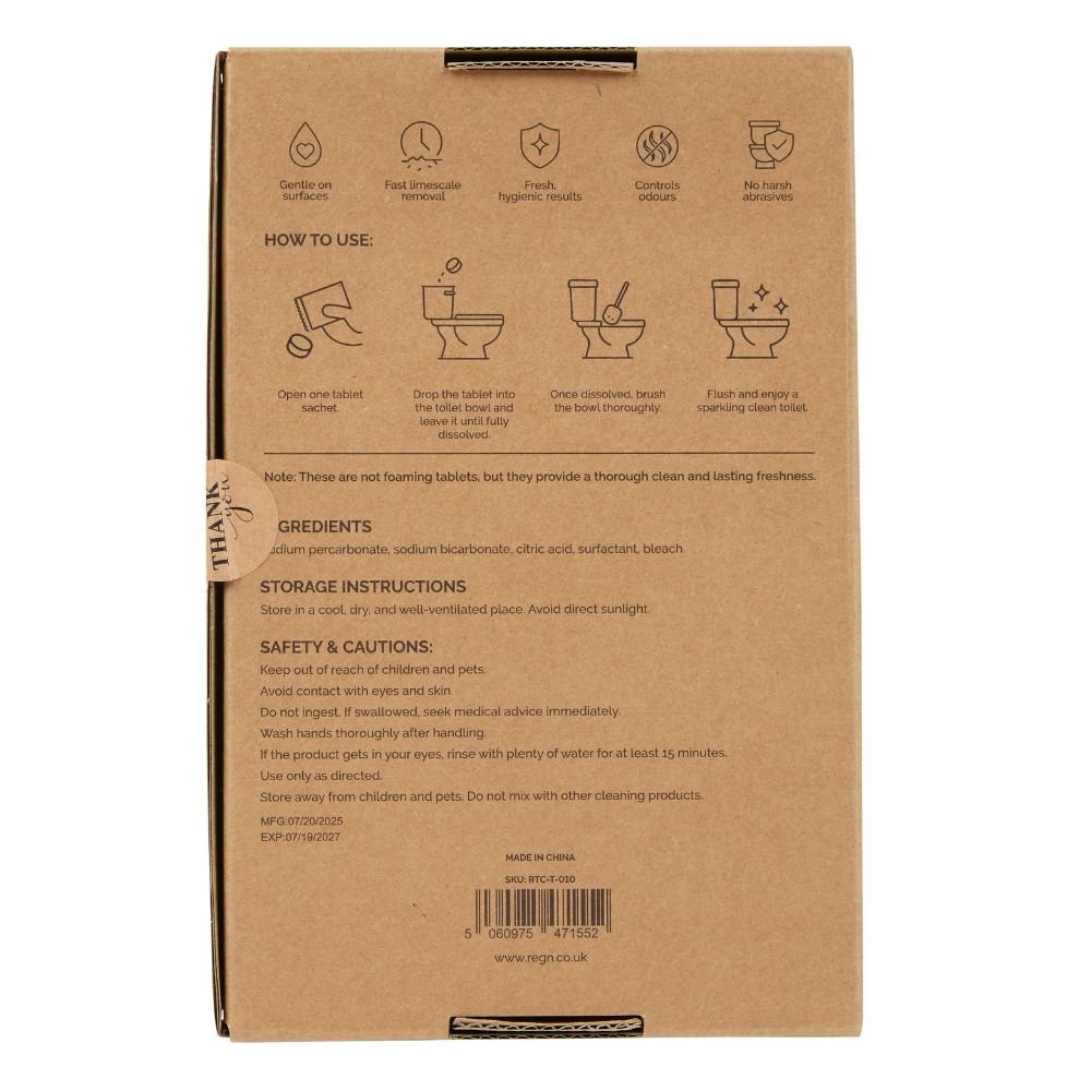 Re:gn Toilet Cleaning Tablets – Deep Clean & Limescale Remover | 10 Pack - REGN
