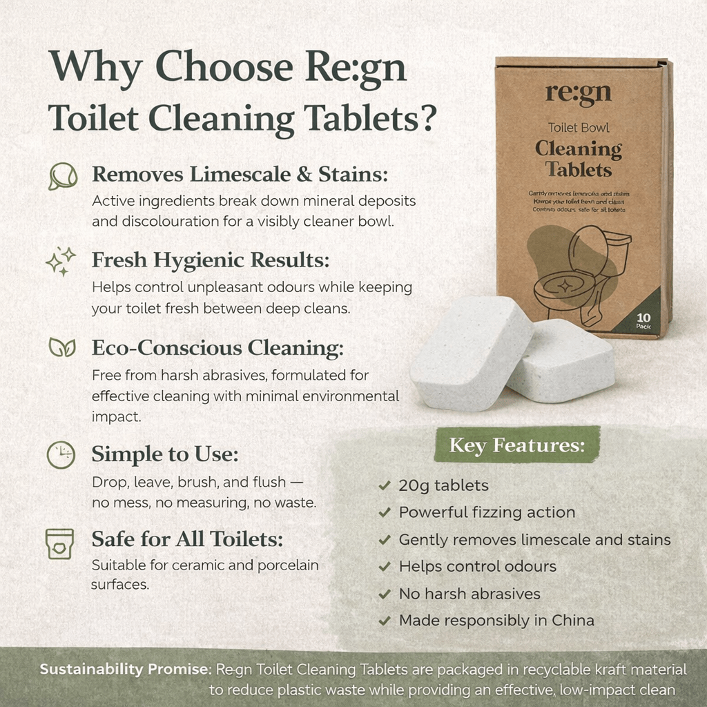Re:gn Toilet Cleaning Tablets – Deep Clean & Limescale Remover | 40 Tablets | SAVE 20% - REGN