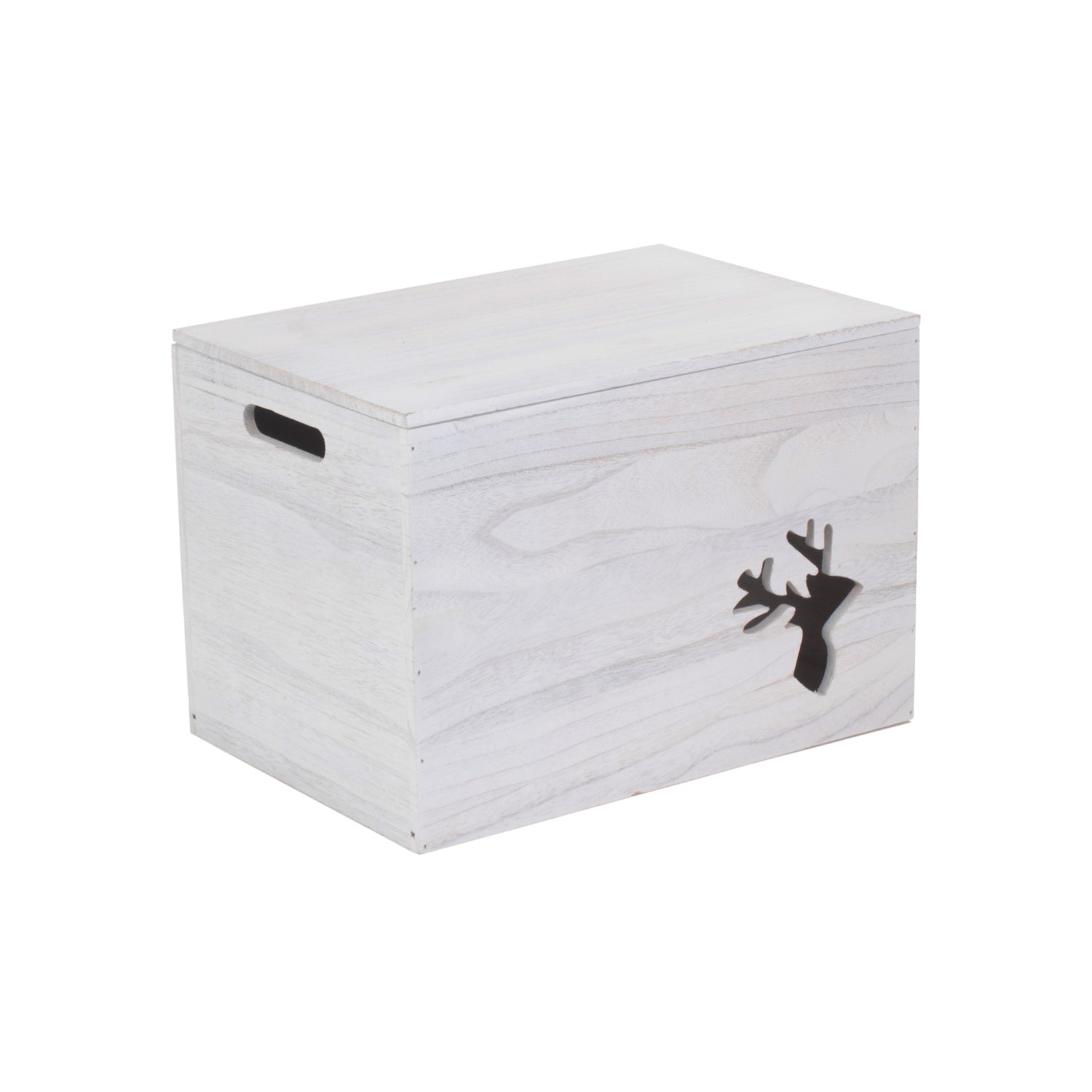 Reindeer Cut-Out Wooden Box with Lid - REGN